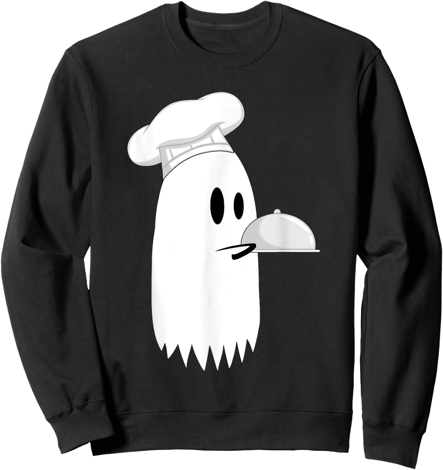 Spooky Ghost Cooking Chef Halloween Costume Gift Sweatshirt - Sweatshirt | Black