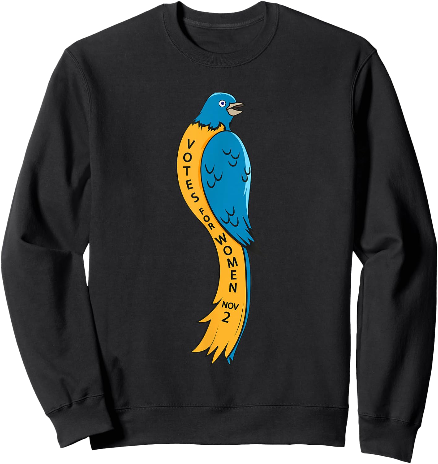 Votes Suffrage Blue Bird 100 Years Feminist Sweatshirt - Sweatshirt | Black