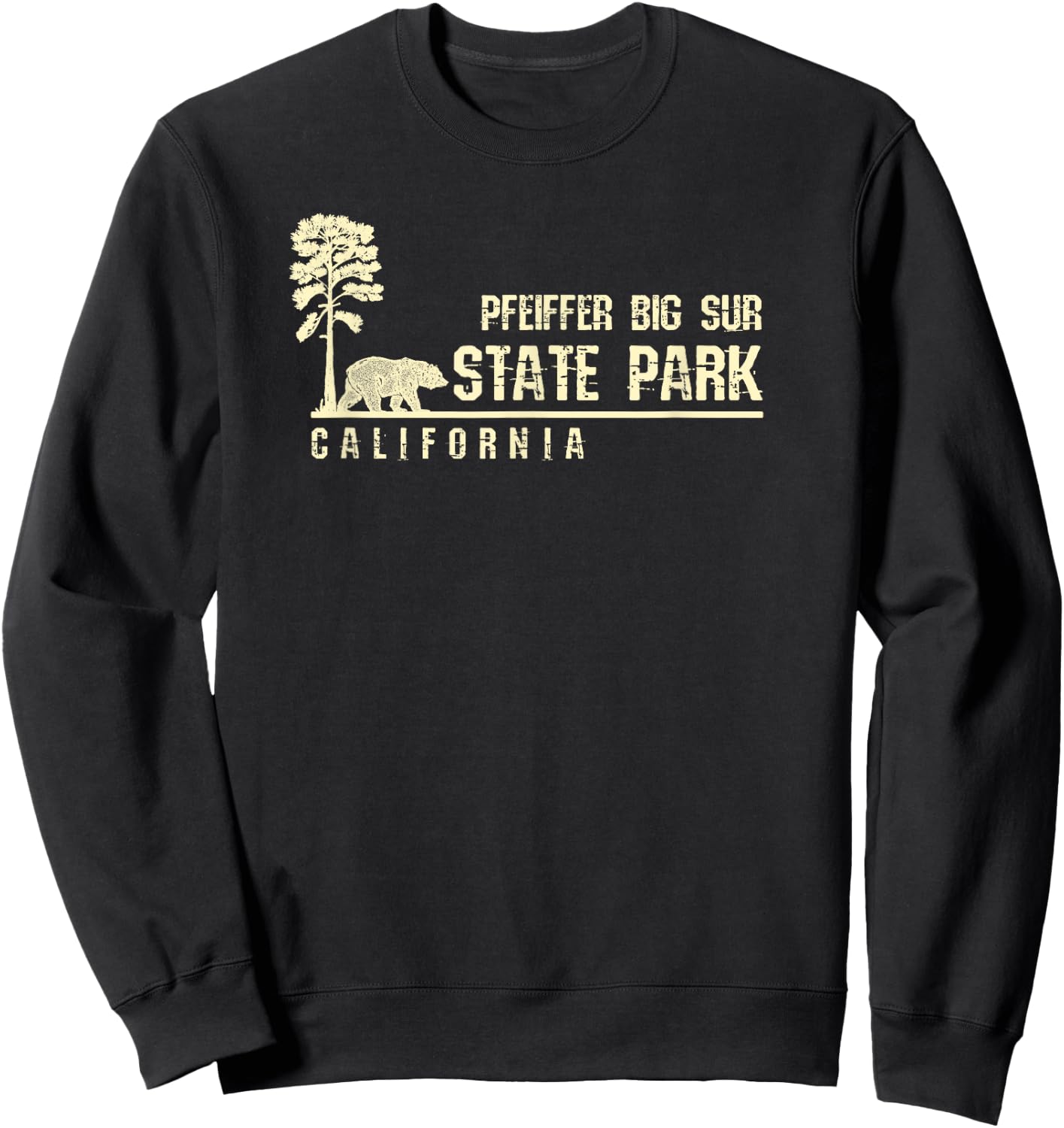 California Souvenir Gift Pfeiffer Big Sur State Park Sweatshirt - Sweatshirt | Black