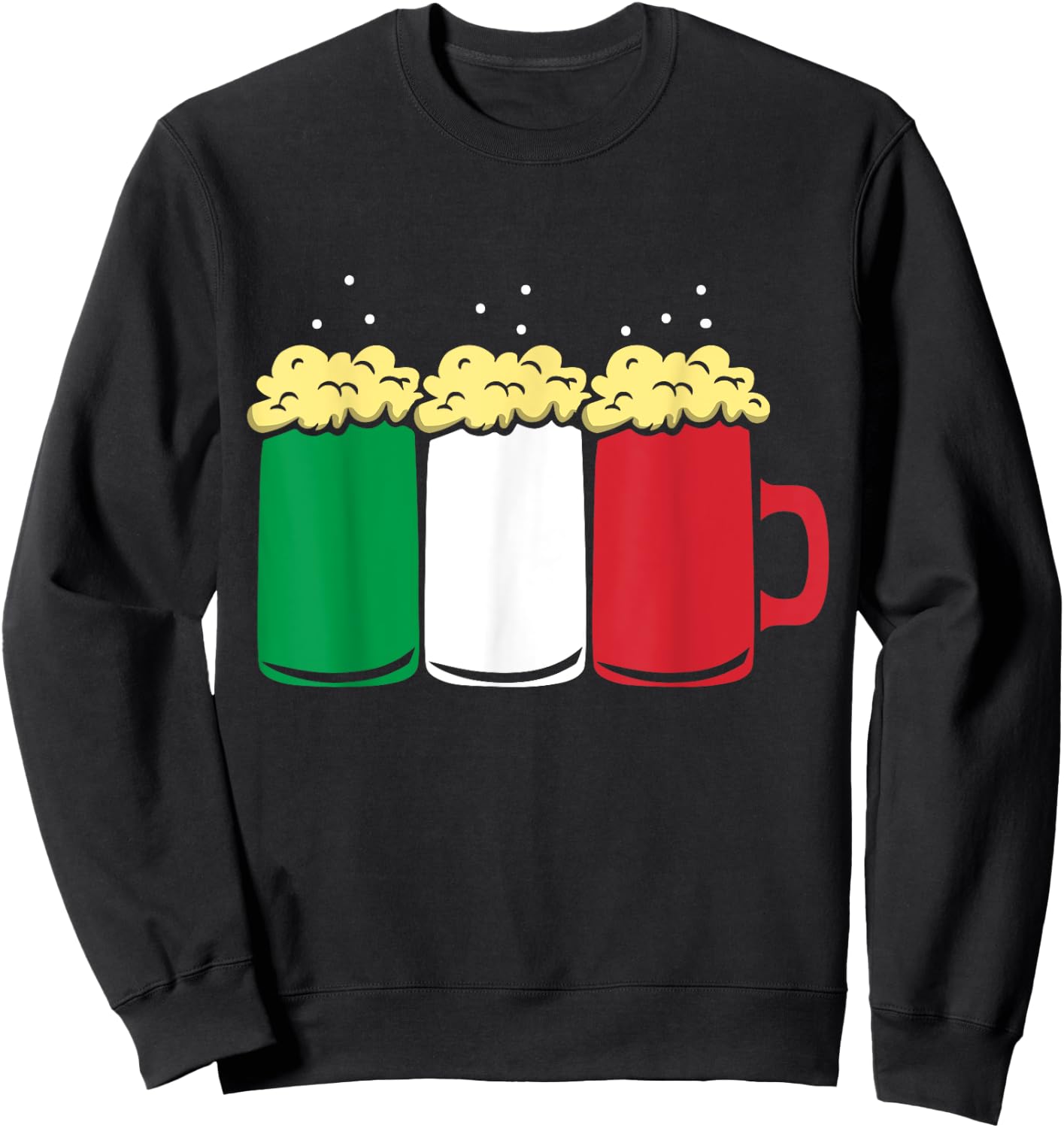 Italy Flag Design for Beer Drinker Men Sweatshirt - Sweatshirt | Black
