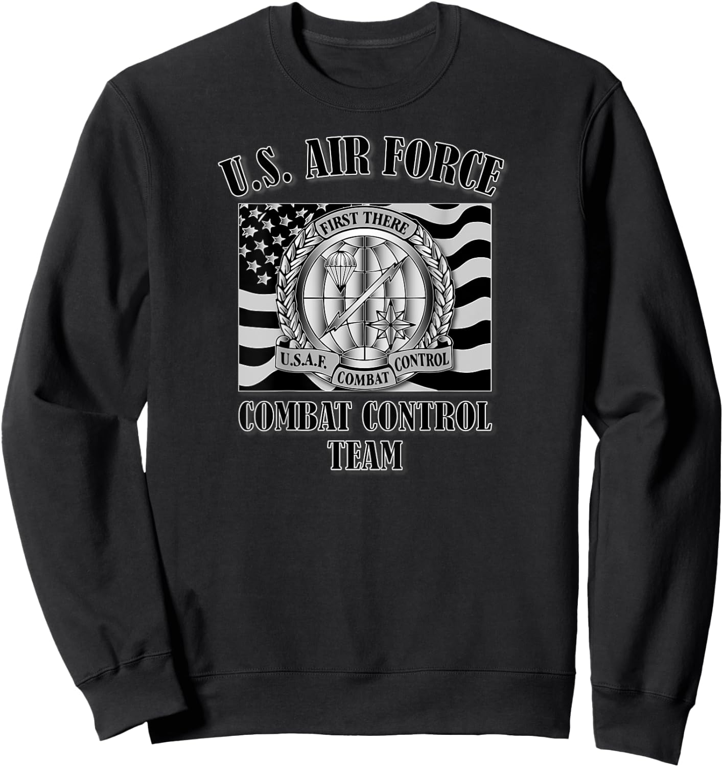 U.S. Air Force Combat Control Team (Back Design) Sweatshirt - Sweatshirt | Black