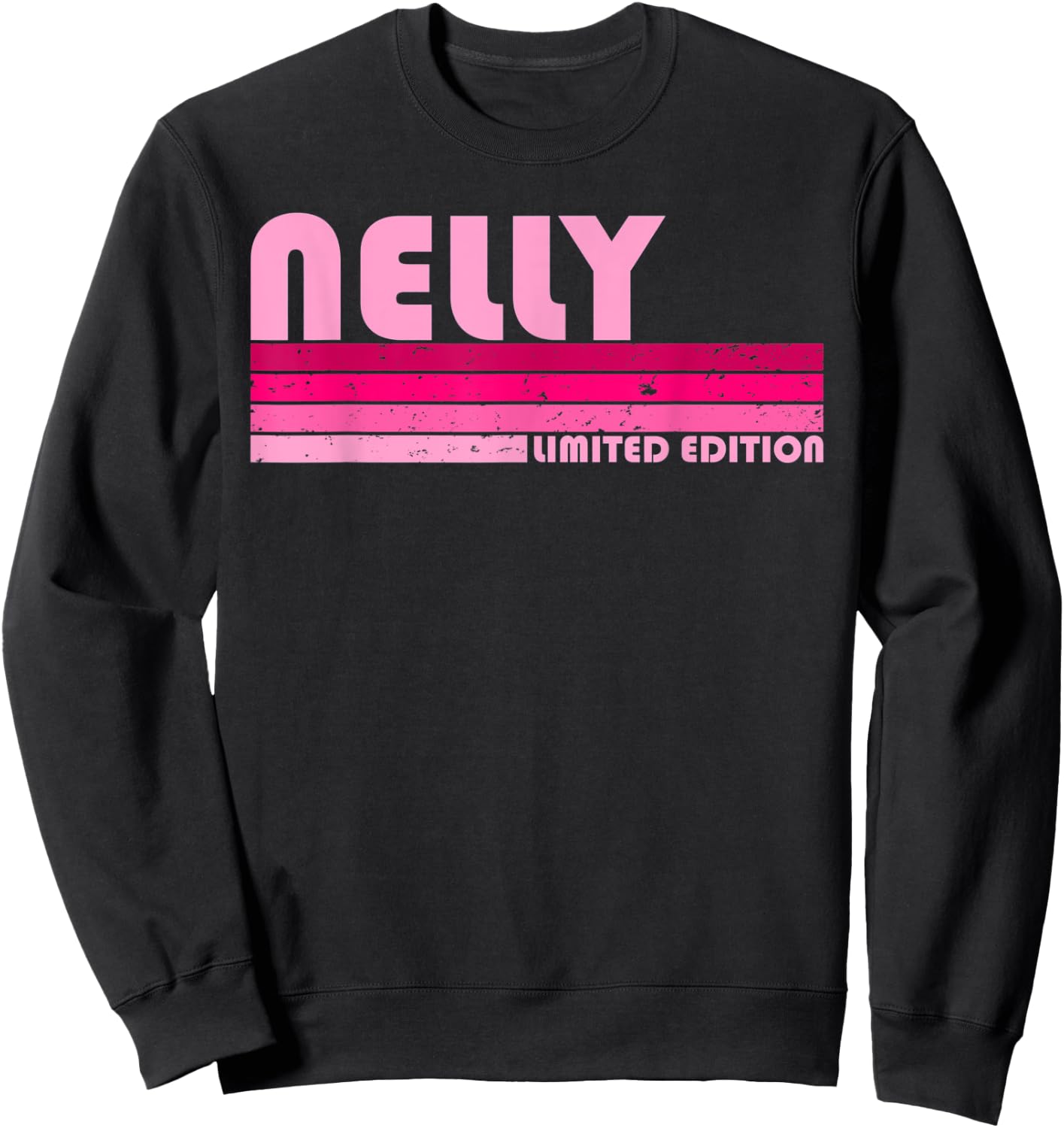 NELLY Name Personalized Retro Vintage 80s 90s Birthday Sweatshirt - Sweatshirt | Black