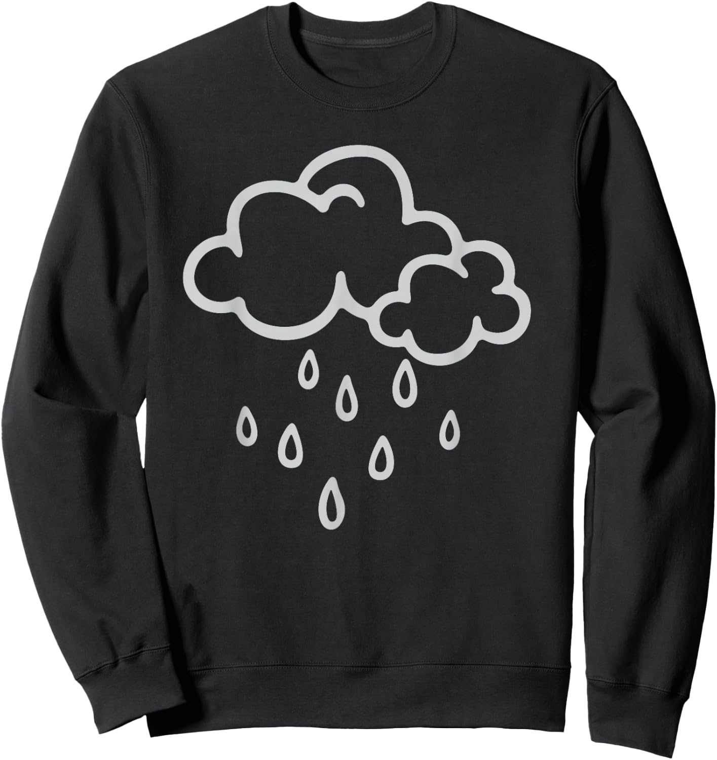 Rainy Weather Downpour Thunderstorm Rain Cloud Sweatshirt - Sweatshirt | Black