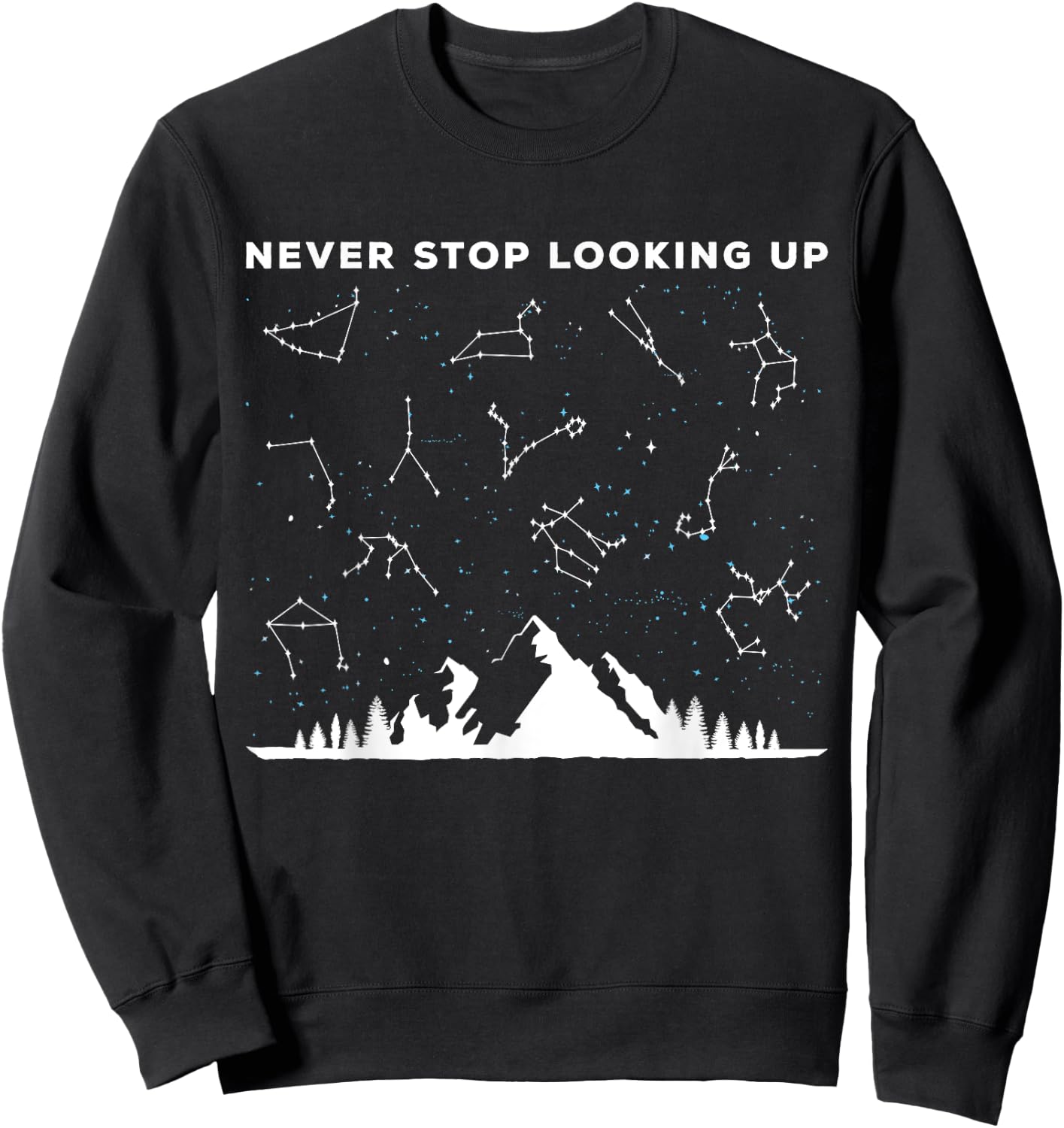 Space Nature Stars Observation - Telescope Physics Sweatshirt - Sweatshirt | Black