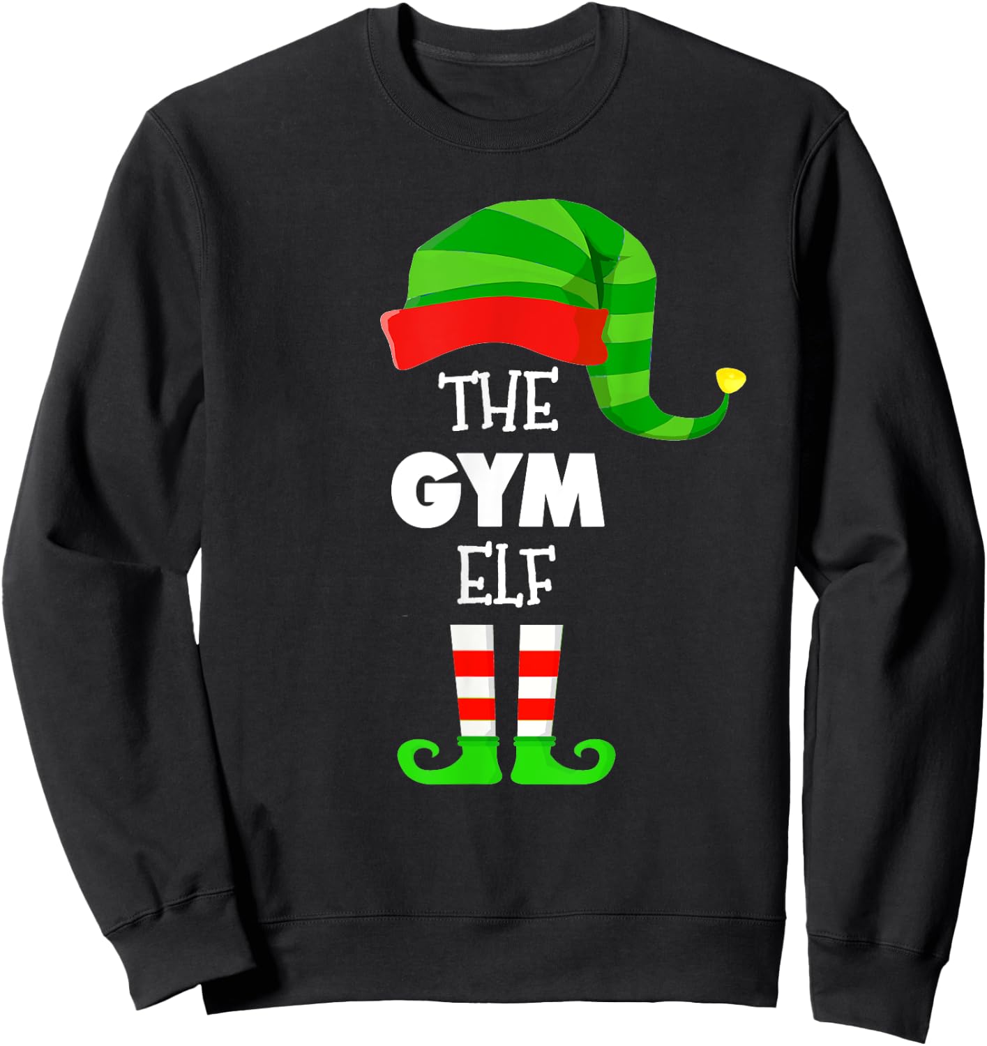 The GYM ELF Group Matching Family Christmas PJS Sweatshirt - Sweatshirt | Black