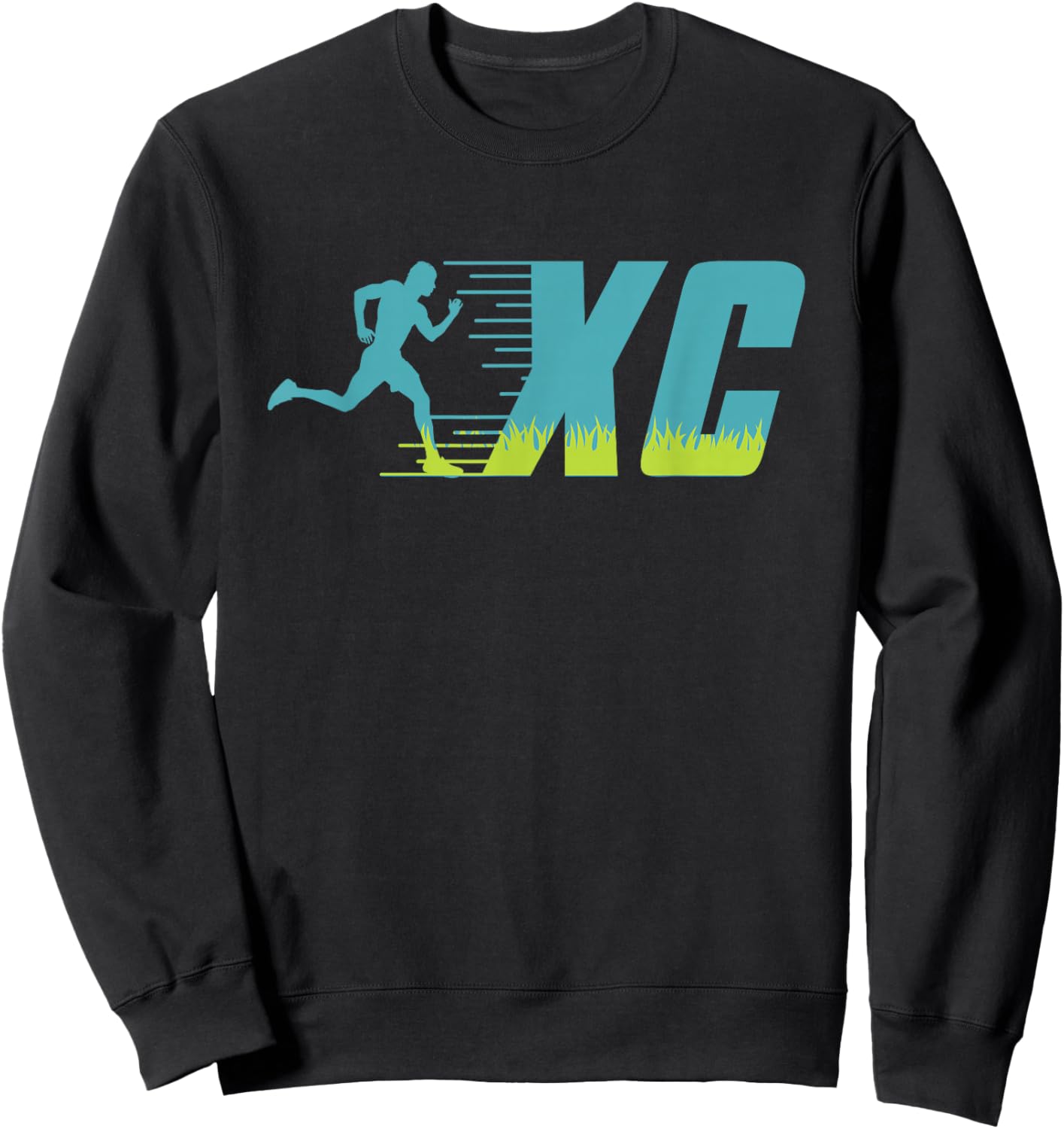 XC Cross Country Running Graphics Sweatshirt - Sweatshirt | Black