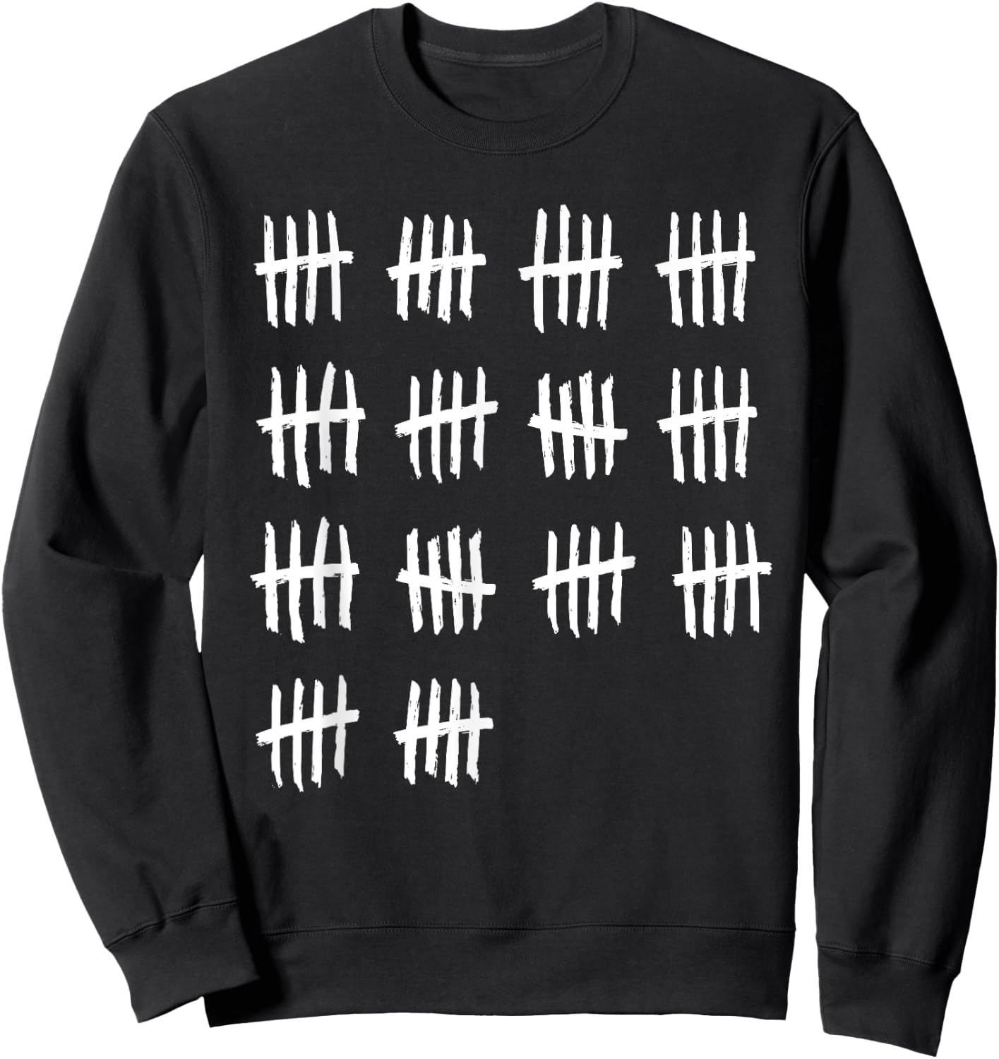 70th Birthday Outfit 70 Years Old Tally Marks Anniversary Sweatshirt - Sweatshirt | Black