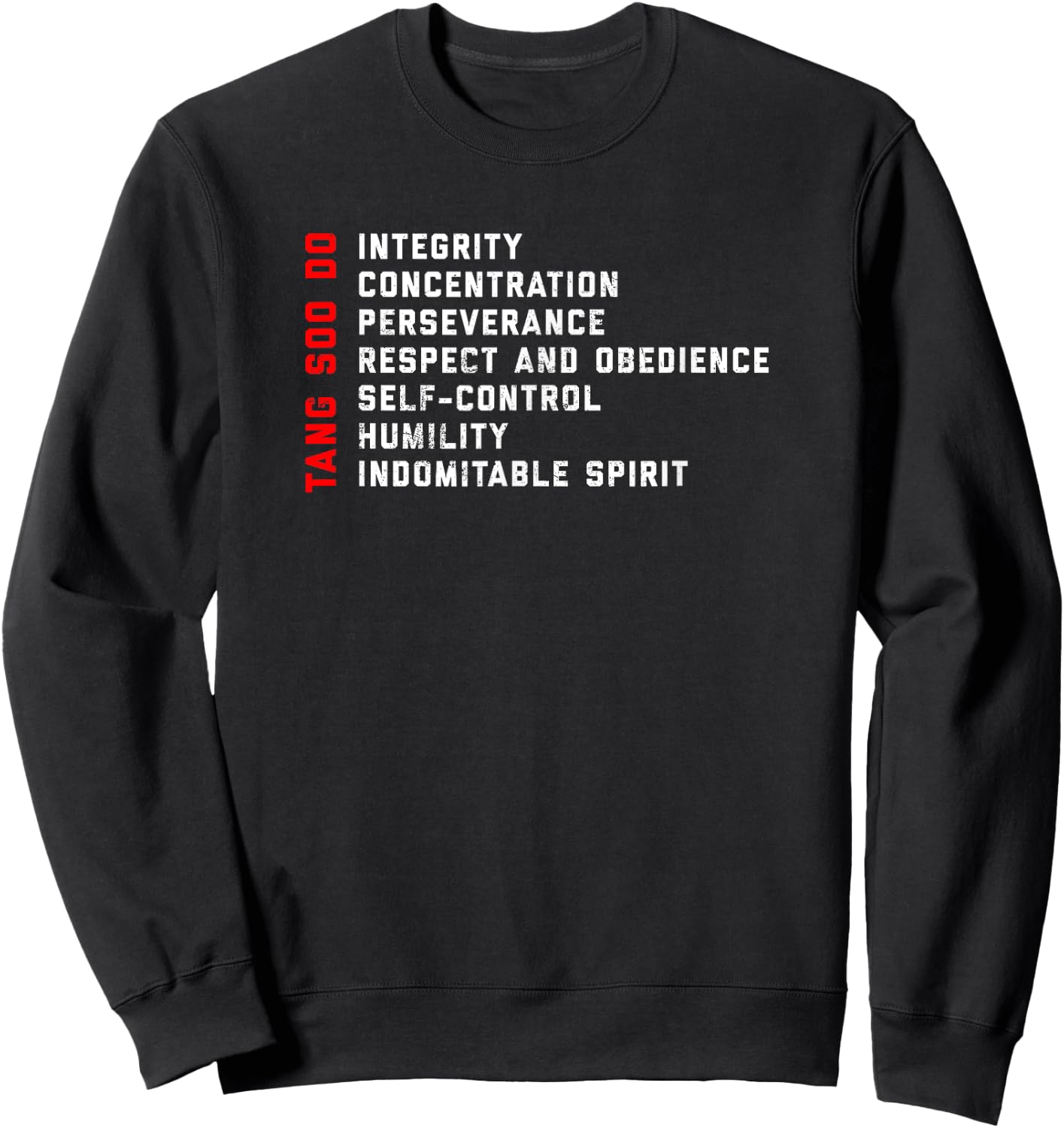 Tang Soo Do Martial Arts 7 Tenets Sweatshirt - Sweatshirt | Black