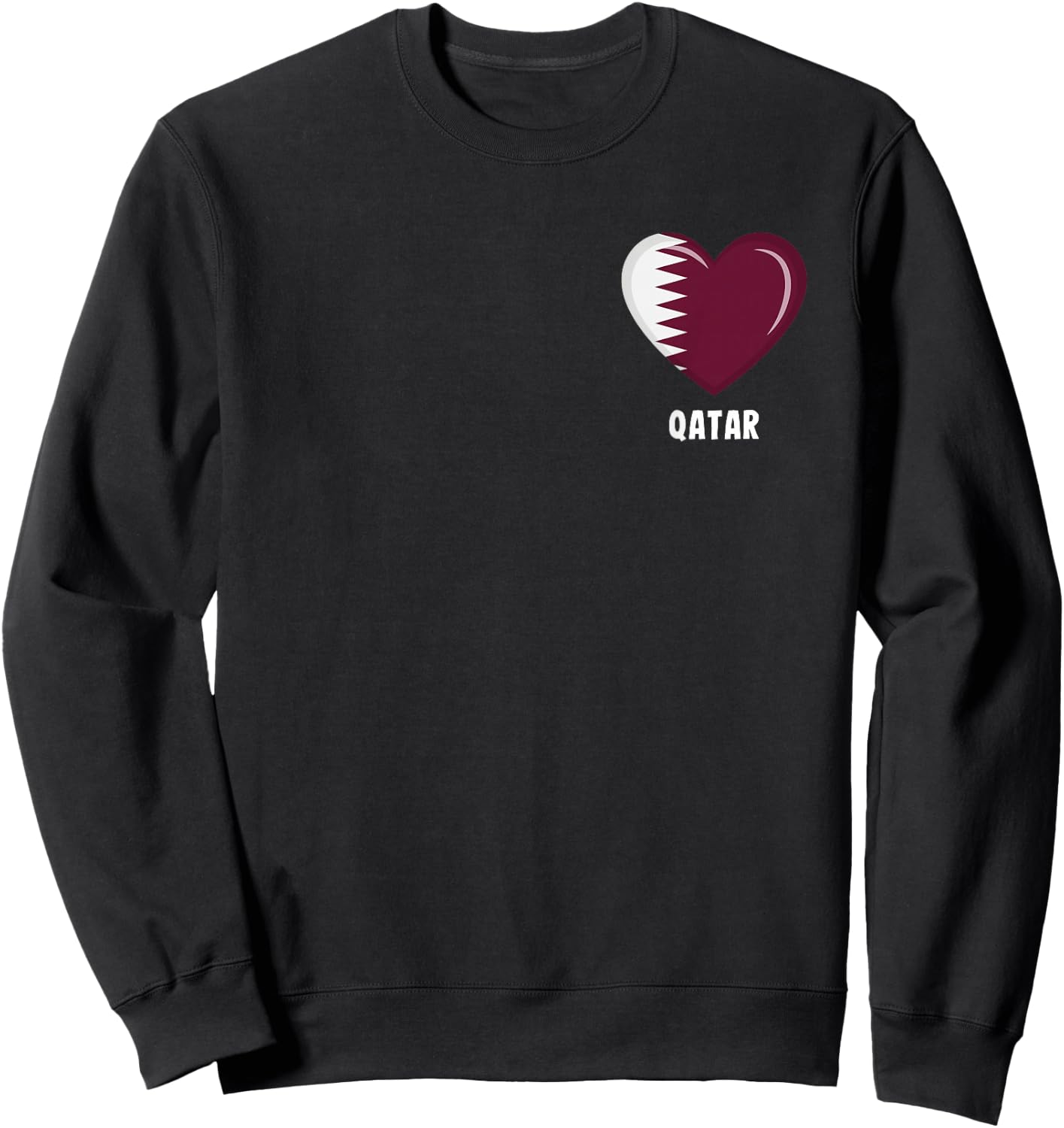 Qatar Flag Shirt | Qatari Sweatshirt - Sweatshirt | Black