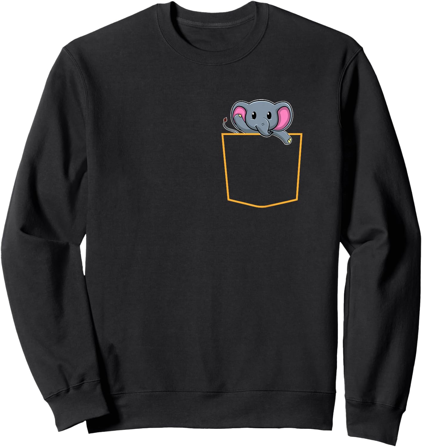 Elephant In Pocket Sweatshirt - Sweatshirt | Black