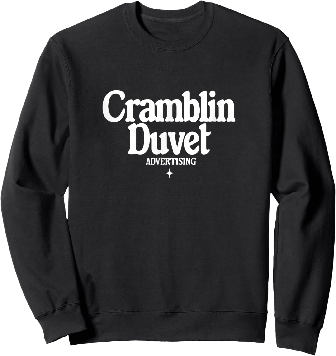 Cramblin Duvet Advertising - retro ad agency logo Sweatshirt - Sweatshirt | Black