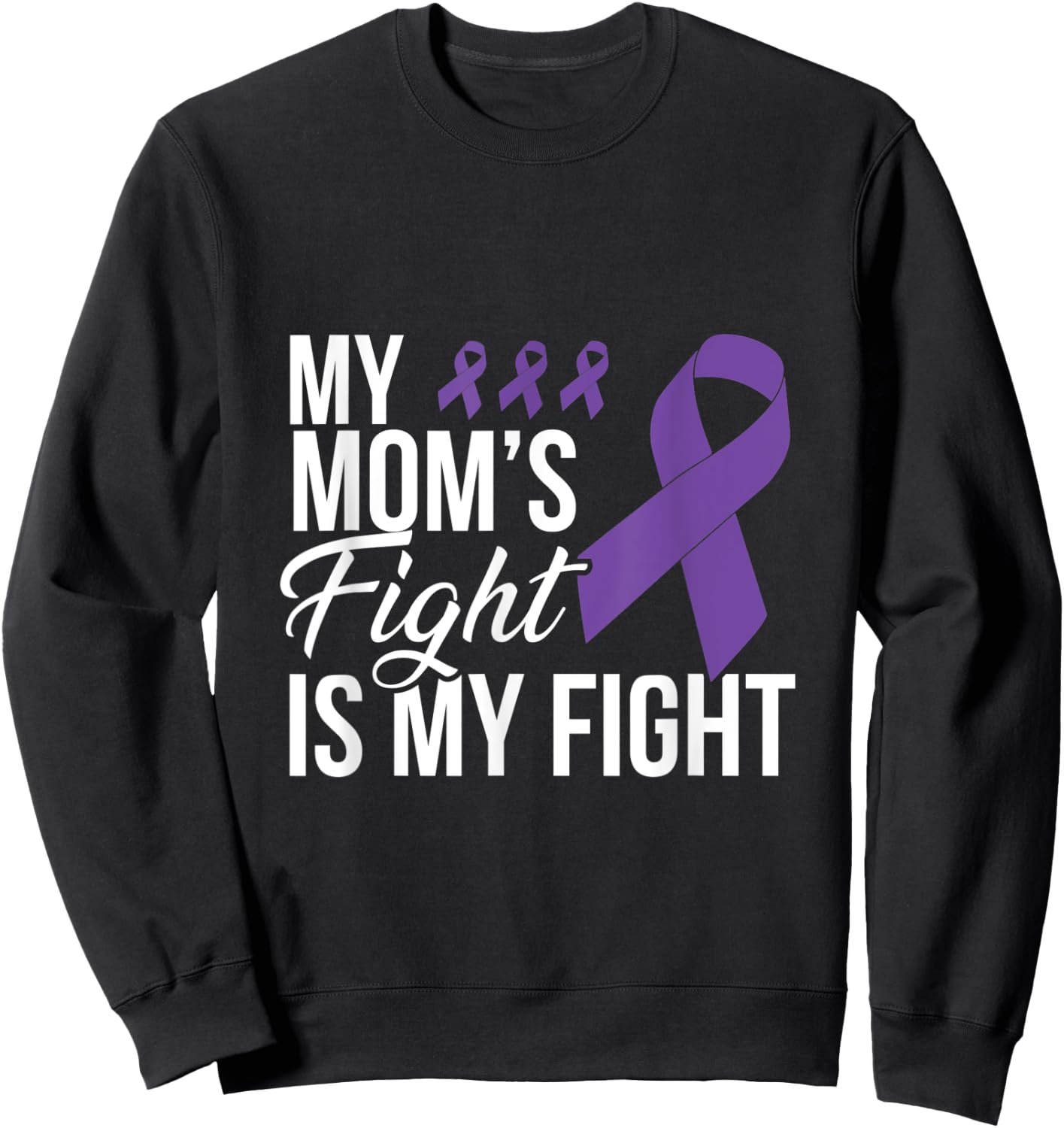Leiomyosarcoma Fight Cancer Ribbon Sweatshirt - Sweatshirt | Black