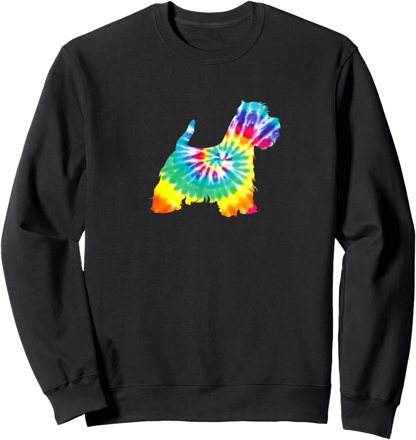 West Highland Terrier Dog Tie Dye Gift Mothers Sweatshirt - Sweatshirt | Black
