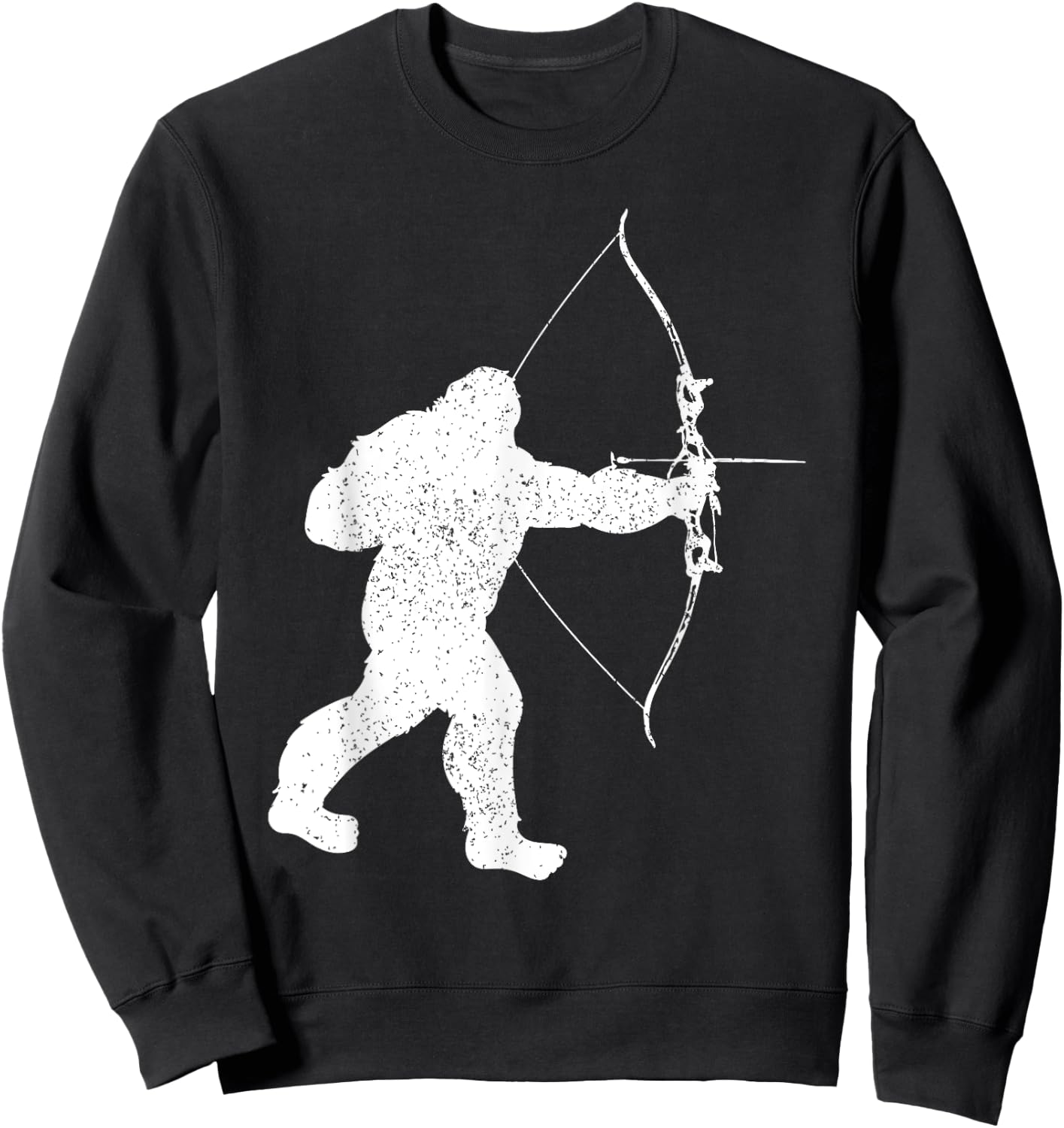 Archery Bowman Archer Bowhunter Arrow Bow Bigfoot Legend Sweatshirt - Sweatshirt | Black