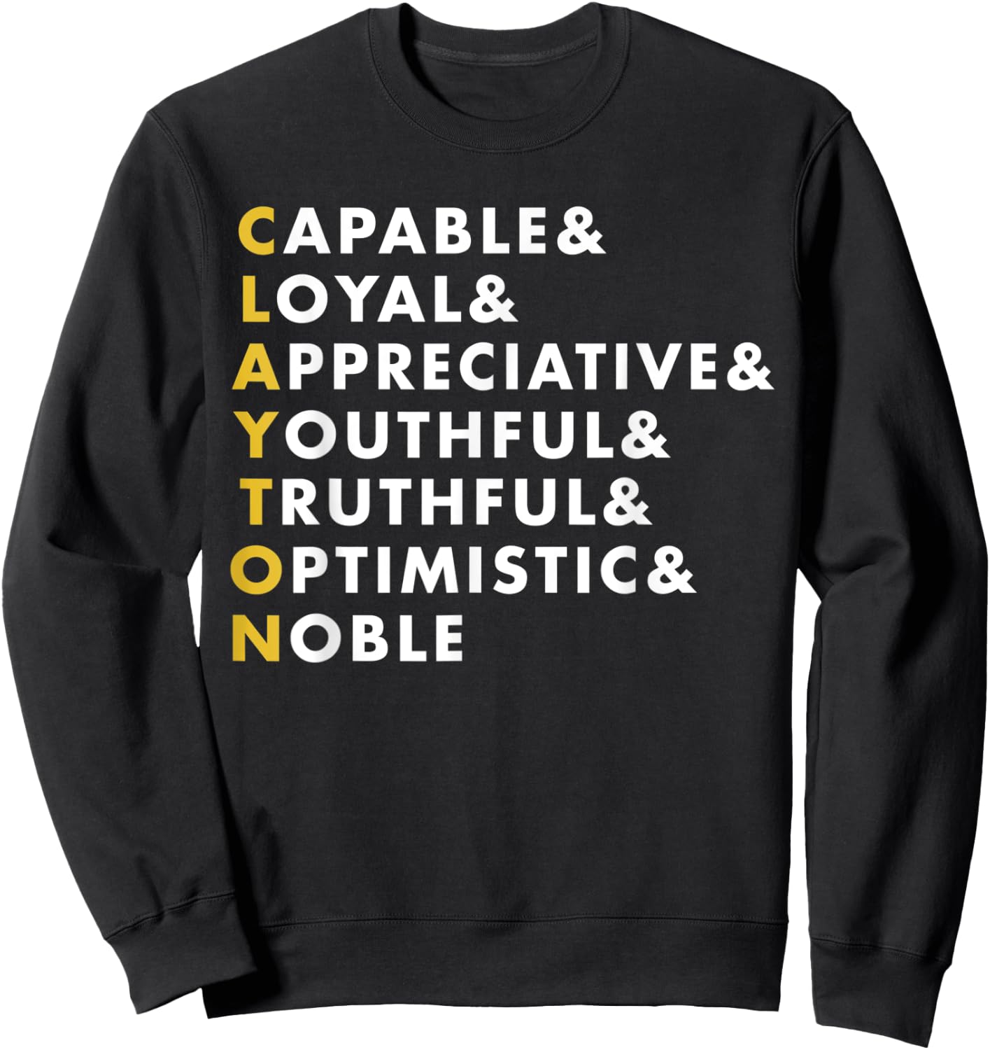 Clayton Shirt Personalized Name Gift Sweatshirt - Sweatshirt | Black
