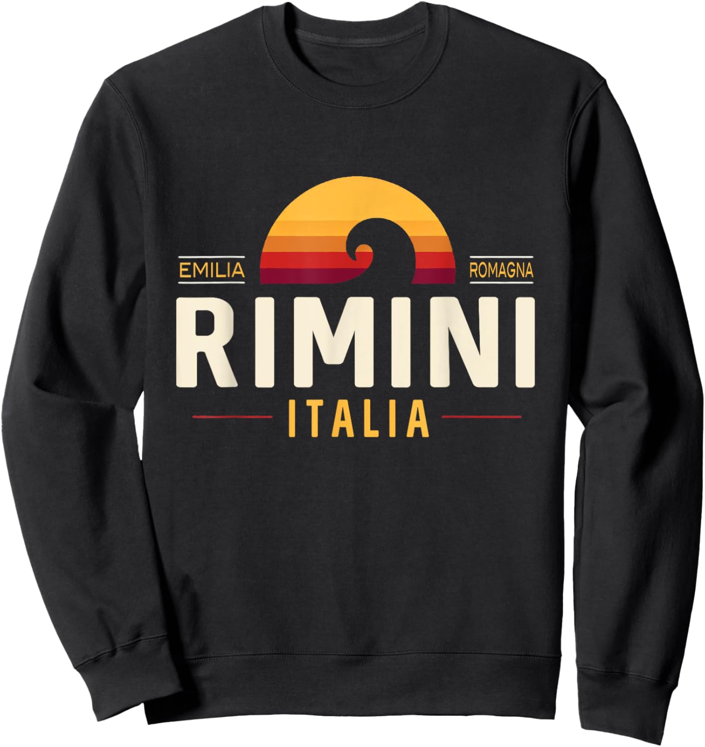 Rimini Italy | Rimini Emilia-Romagna Italia Retro Wave Sweatshirt - Sweatshirt | Black
