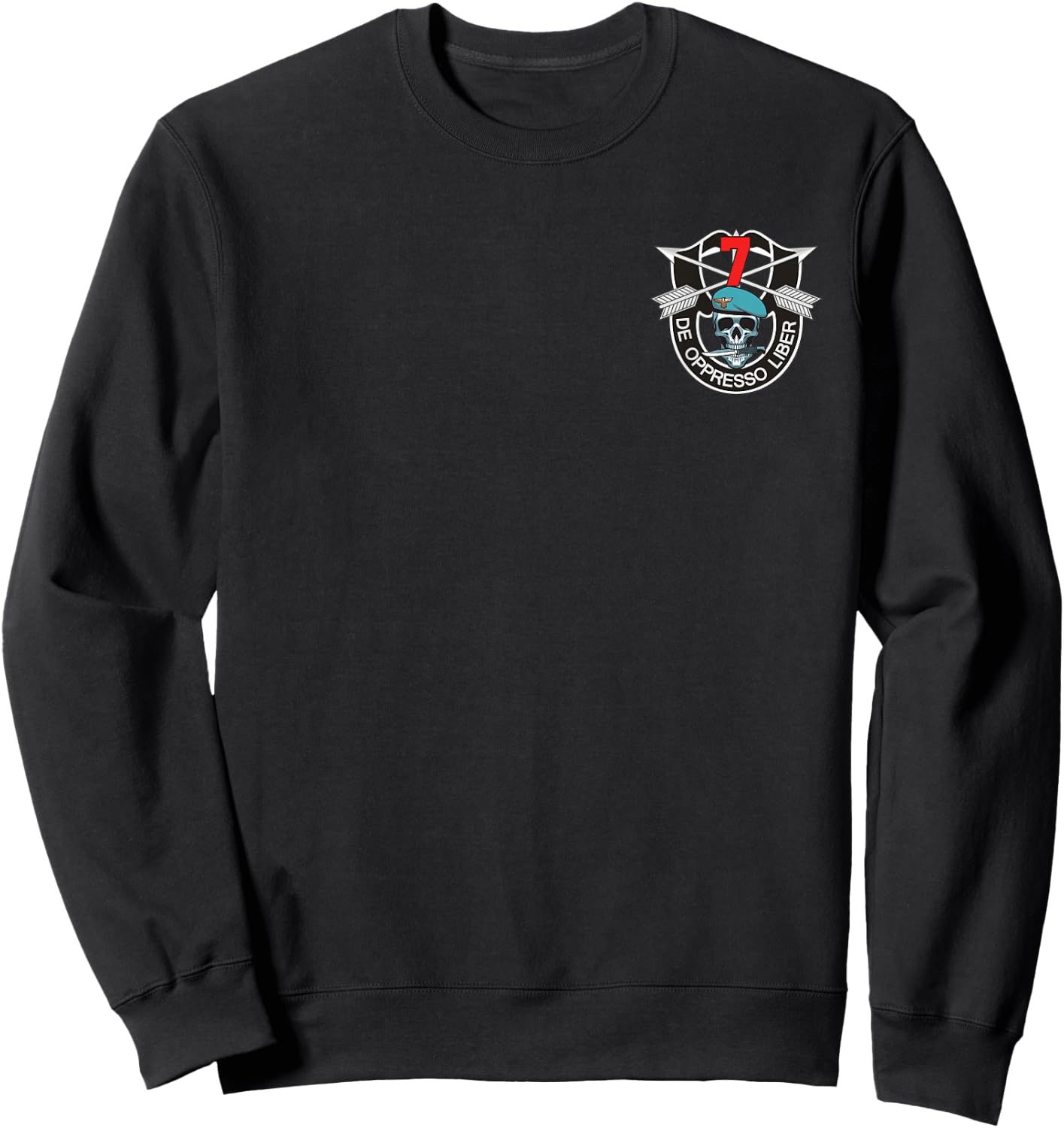 7th Special Forces Group (7th SFG) Shirt - De Oppresso Liber Sweatshirt - Sweatshirt | Black