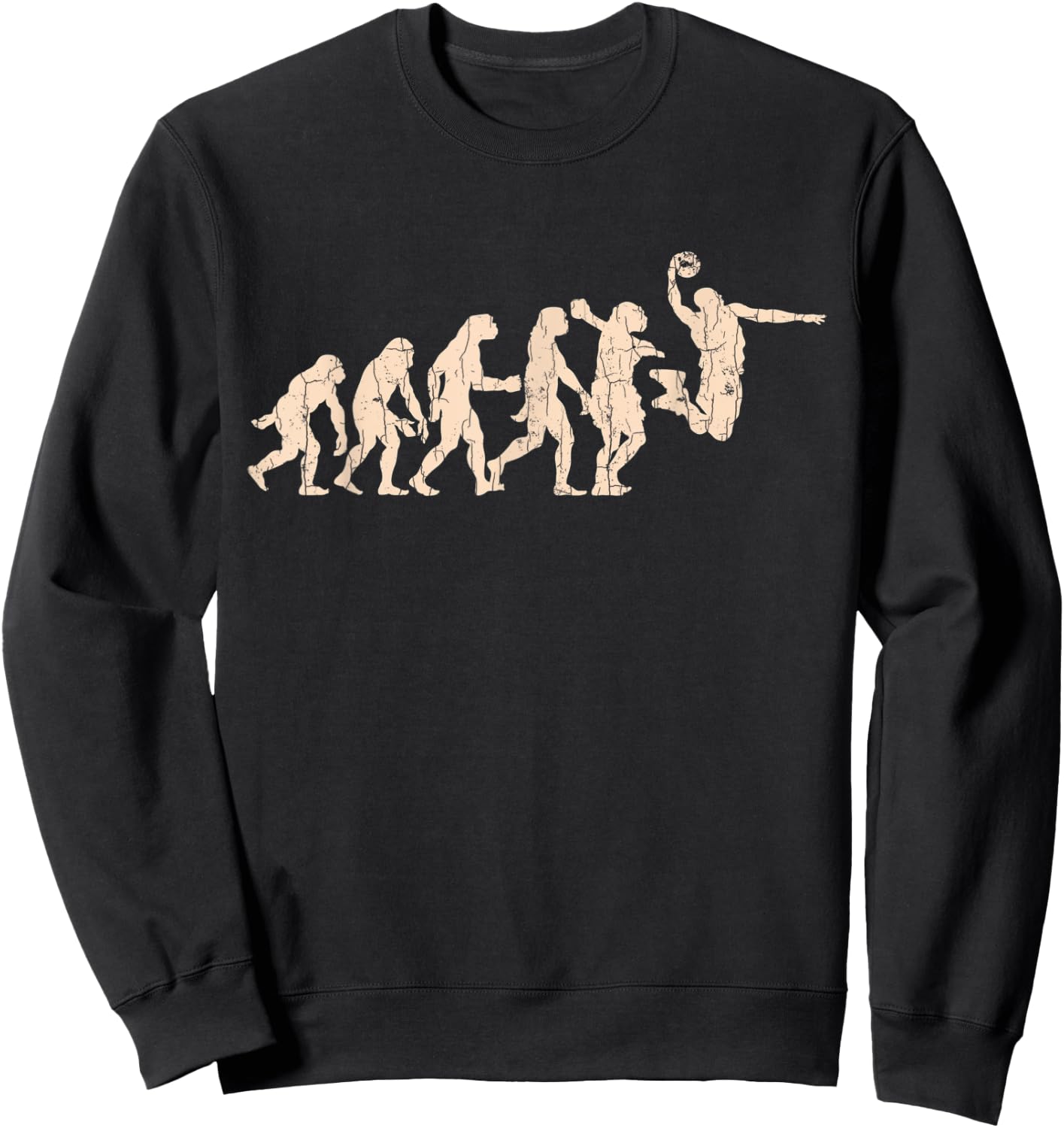 Vintage Retro Basketball-Player Evolution Gift Basketball Sweatshirt - Sweatshirt | Black