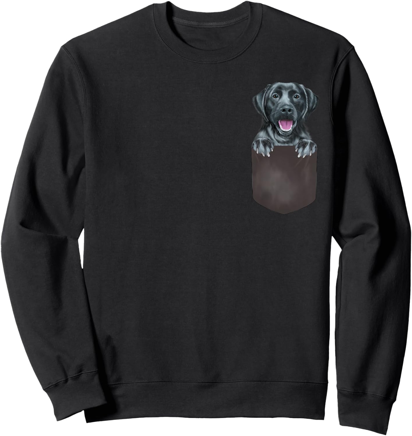 Dog In Pocket Funny Dog Lover Black Labrador Retriever Women Girls Kids Sweatshirt - Sweatshirt | Black