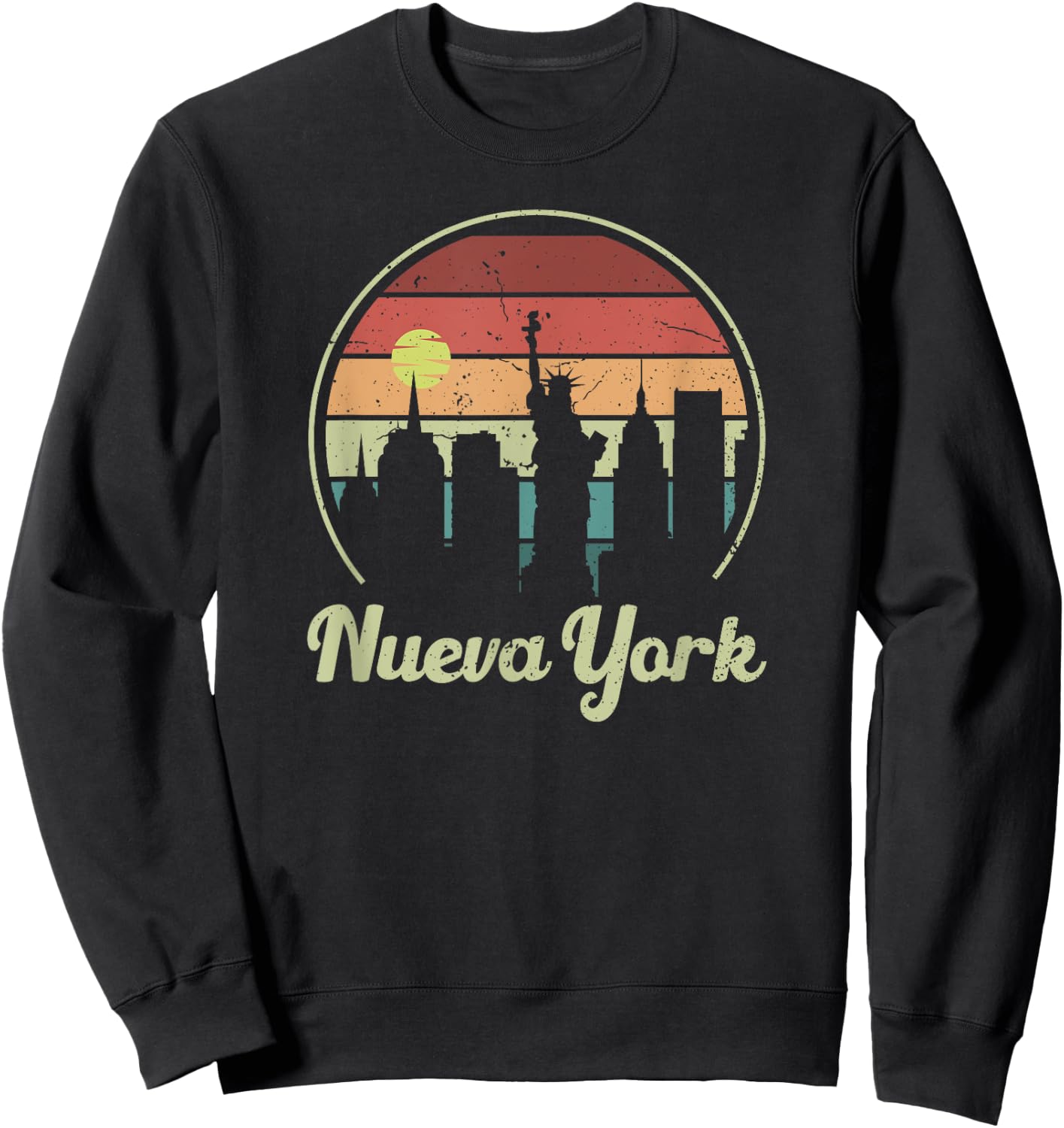 Nueva York New York Retro Style Vintage Spanish Sweatshirt - Sweatshirt | Black
