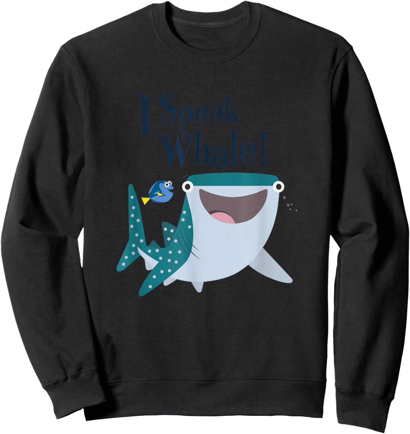 Disney Pixar Finding Dory Destiny & Dory I Speak Whale! Logo Sweatshirt - Sweatshirt | Black
