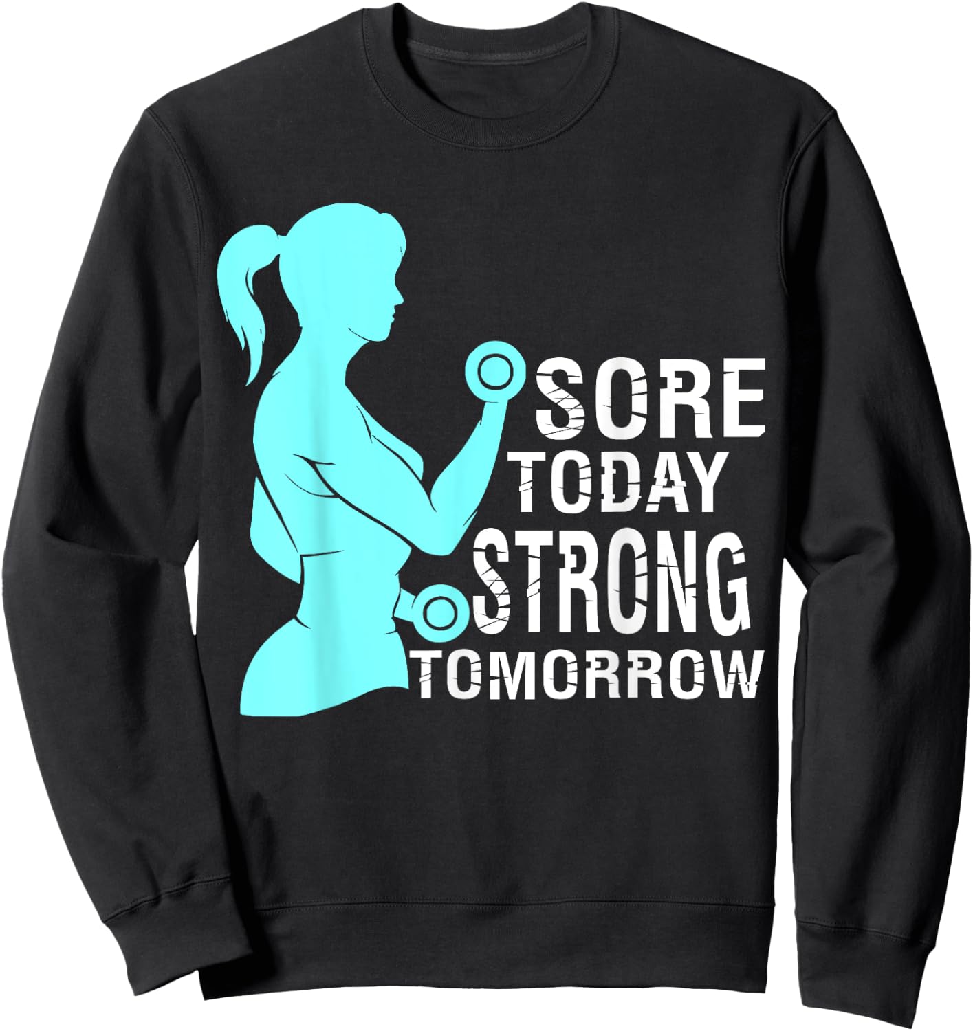 Women Gym Motivation Workout Motivational Fitness Lover Gift Sweatshirt - Sweatshirt | Black