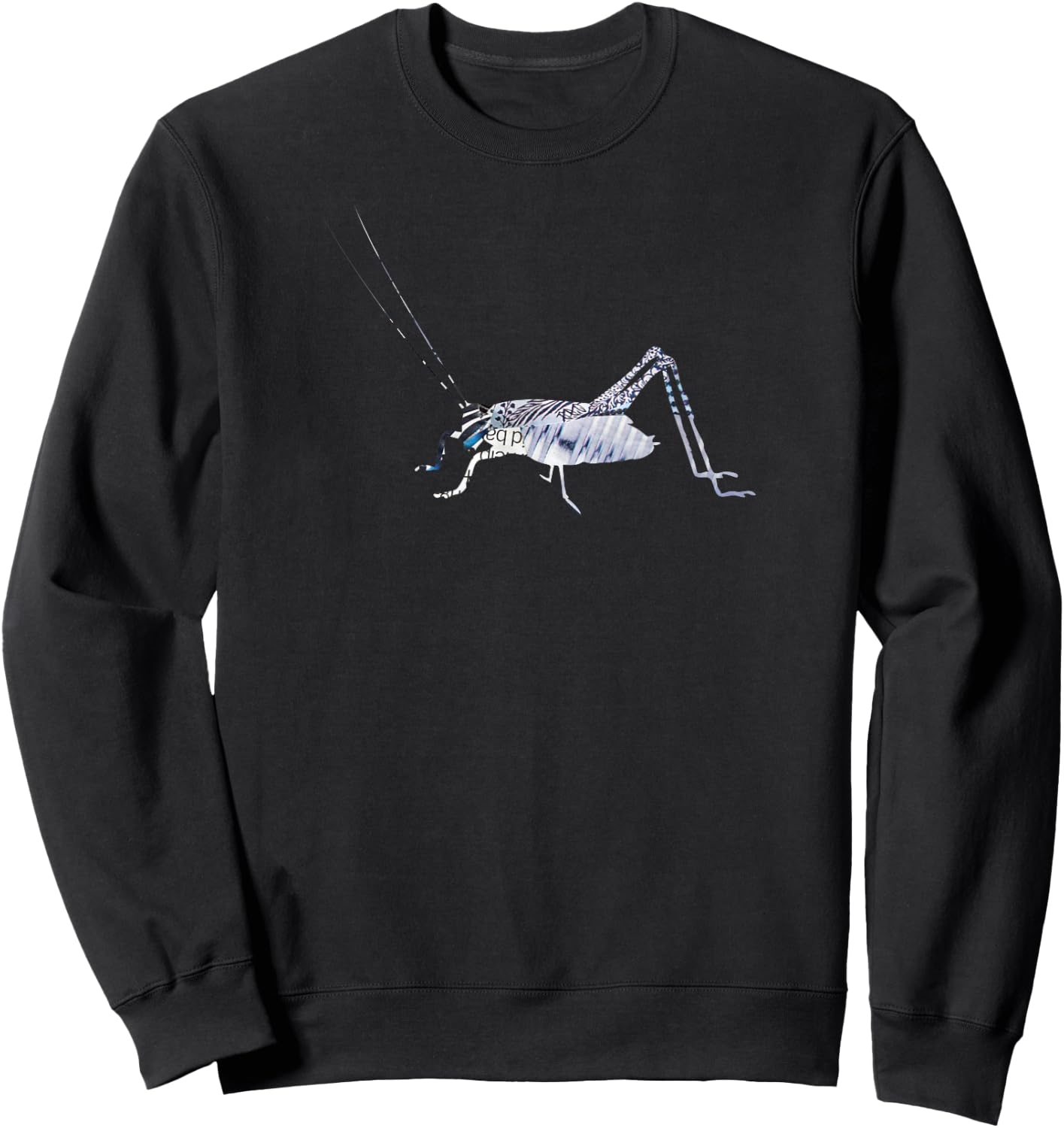 Unique steampunk bug cricket collage art for insect nature Sweatshirt - Sweatshirt | Black