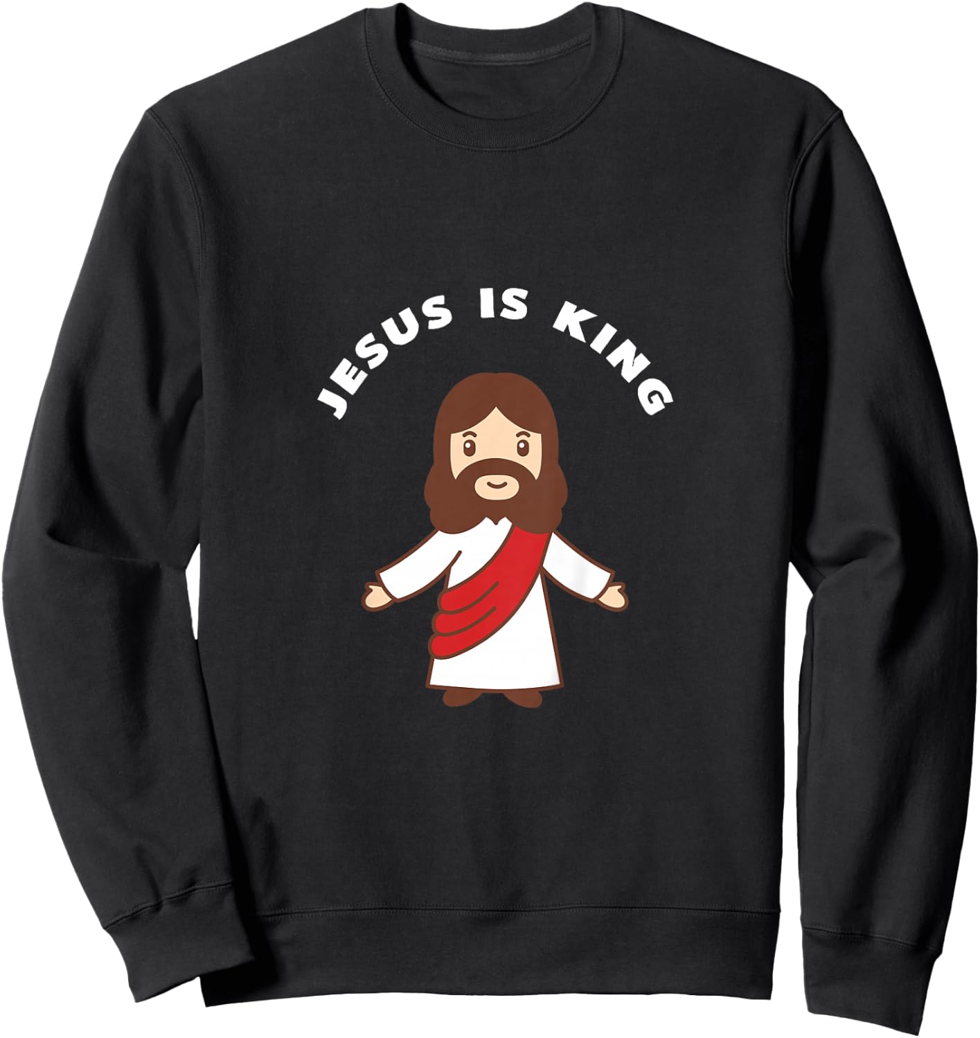 Kids Jesus Is King Sweatshirt - Sweatshirt | Black