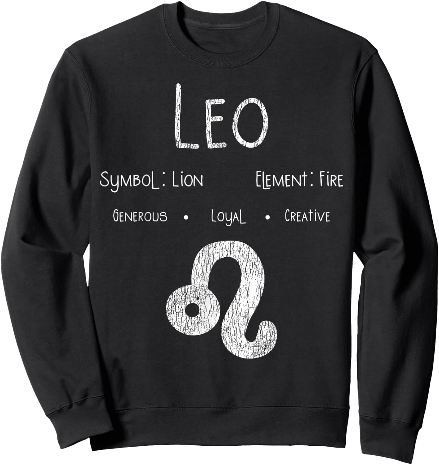 Vintage Leo Birthday Horoscope Zodiac Sign Astrology Bday Sweatshirt - Sweatshirt | Black