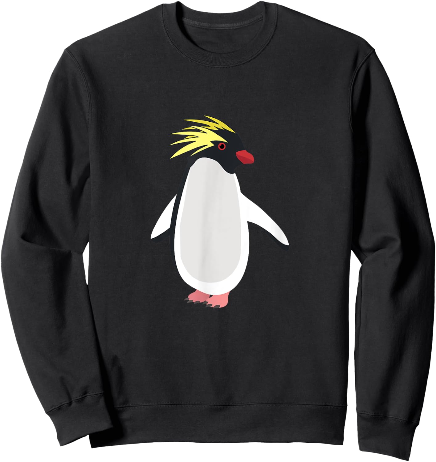 Cute Rockhopper Penguin for Funny Antarctic Animals Lover Sweatshirt - Sweatshirt | Black
