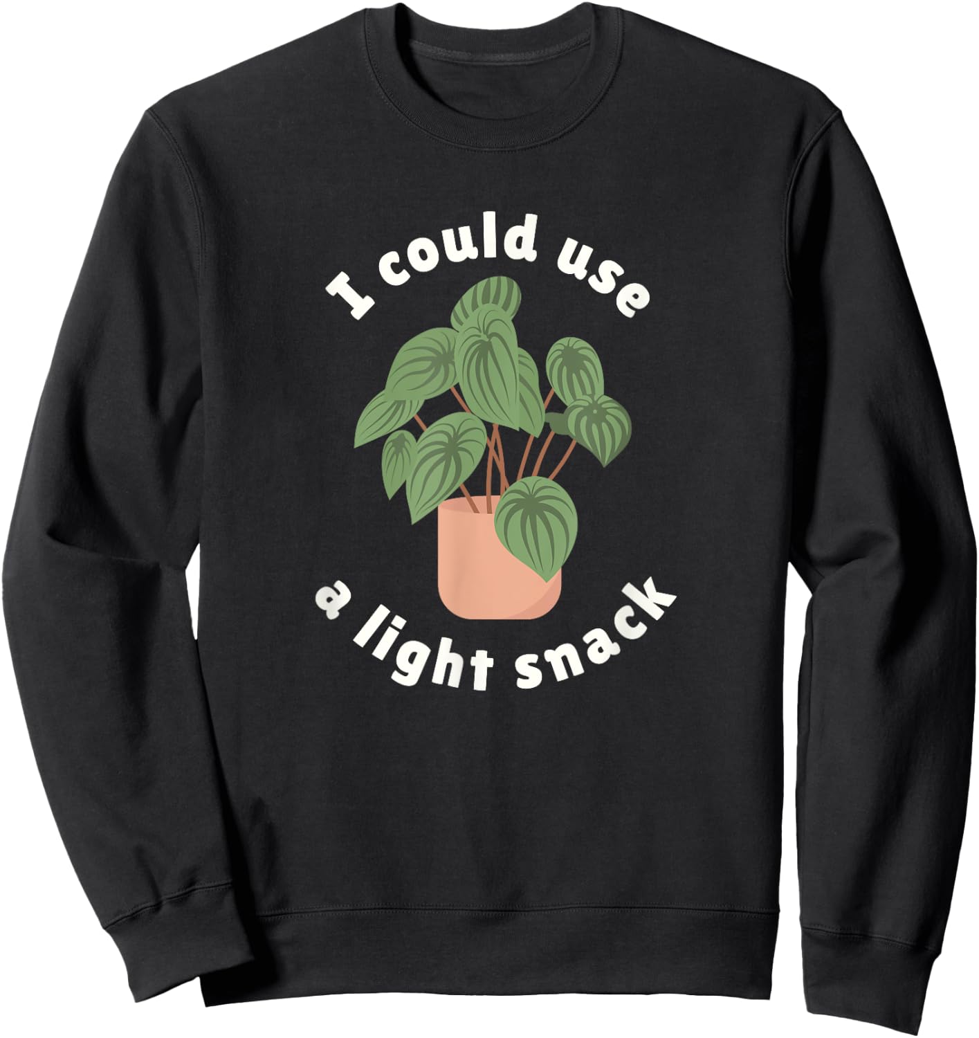 I Could Use A Light Snack Funny Photosynthesis Plant Lover Sweatshirt - Sweatshirt | Black