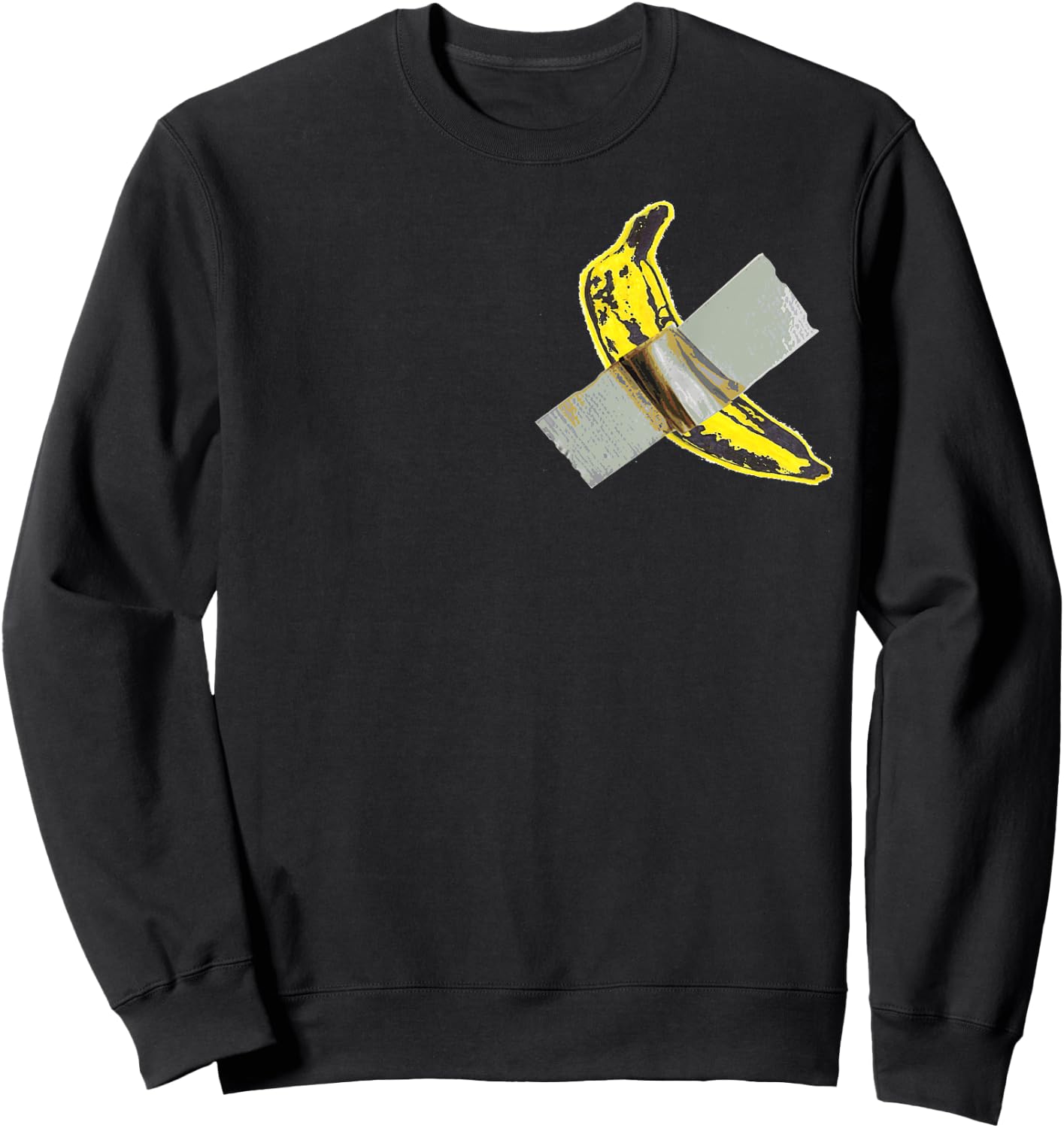 Banana Duct Taped To Wall 100K Because Basel Miami Art Sweatshirt - Sweatshirt | Black