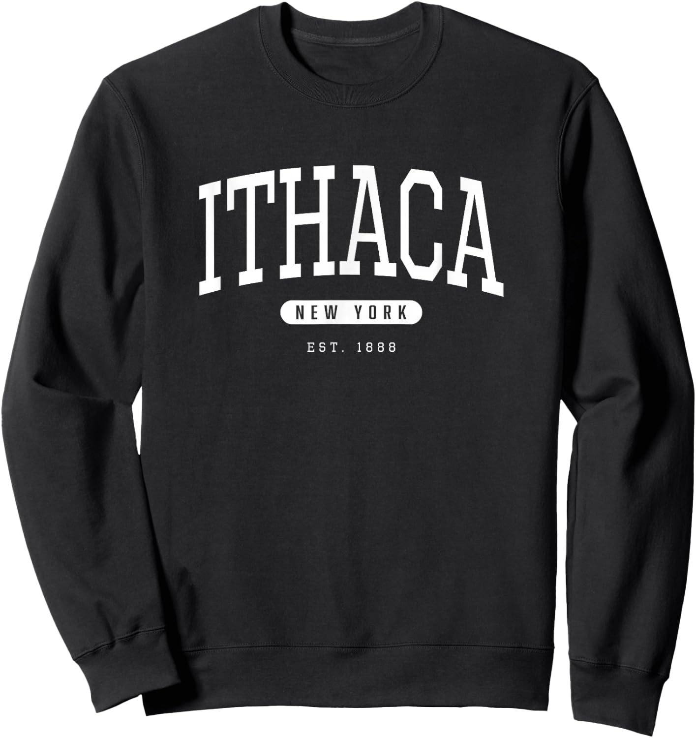 Ithaca New York Gift College University Style Sweatshirt - Sweatshirt | Black