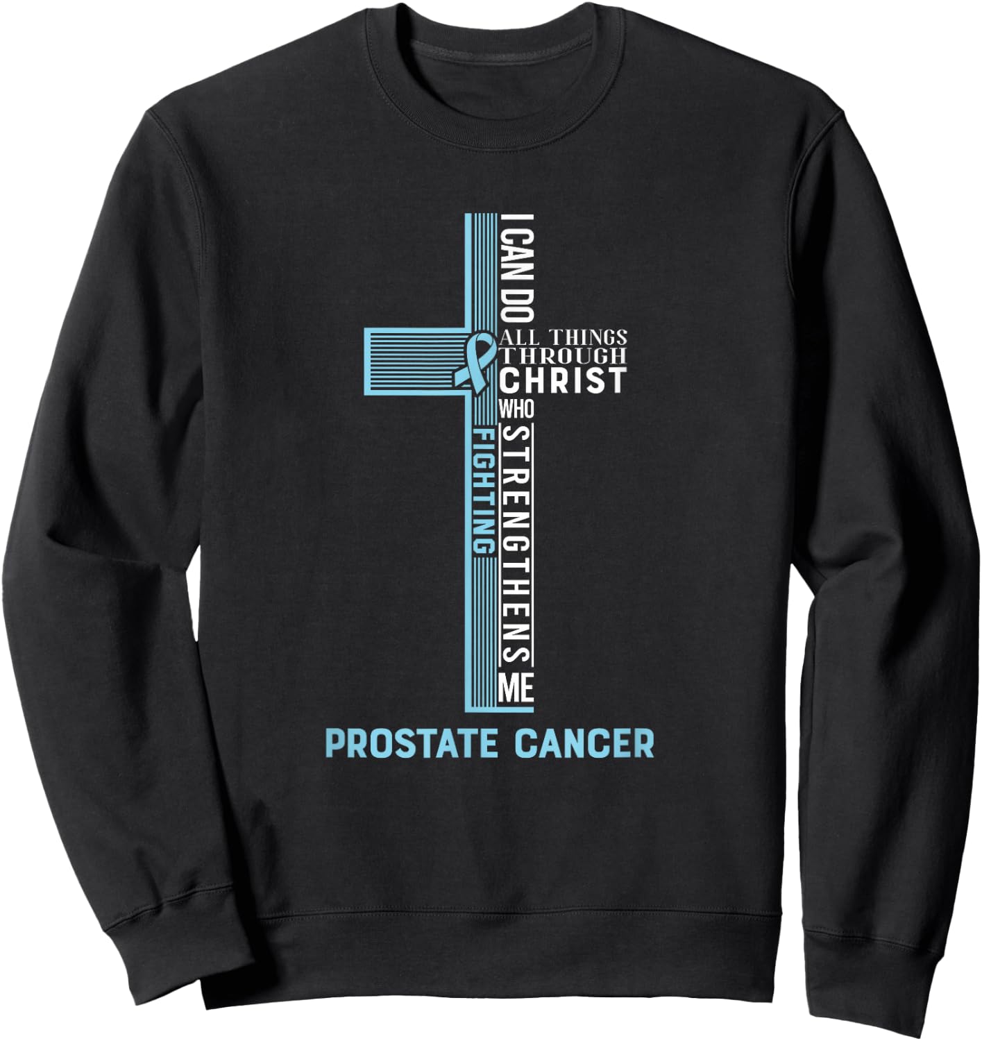 Prostate Cancer Fight Cancer Ribbon Sweatshirt - Sweatshirt | Black