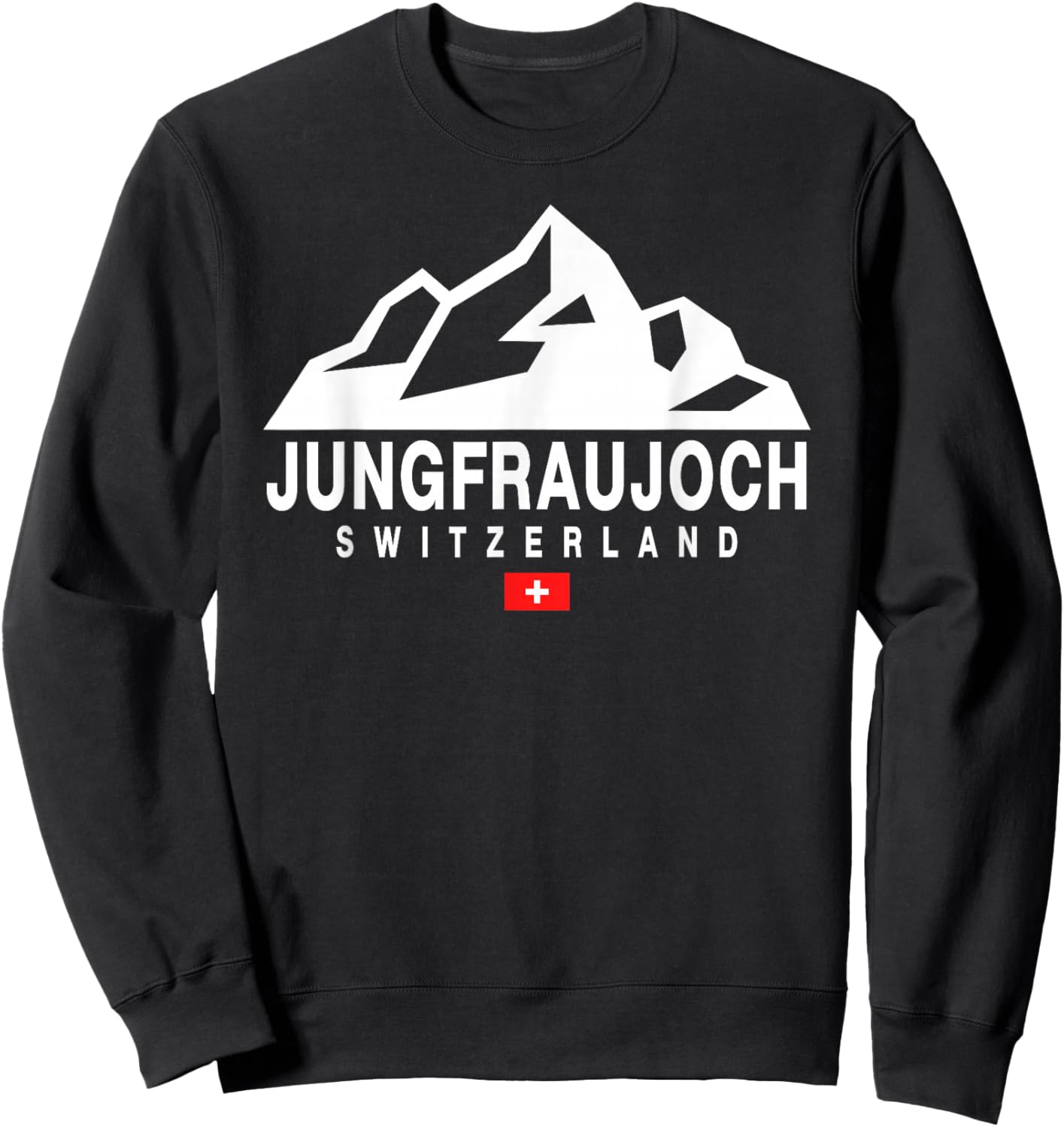 Jungfraujoch Switzerland Attractions Swiss Mountains Sweatshirt - Sweatshirt | Black