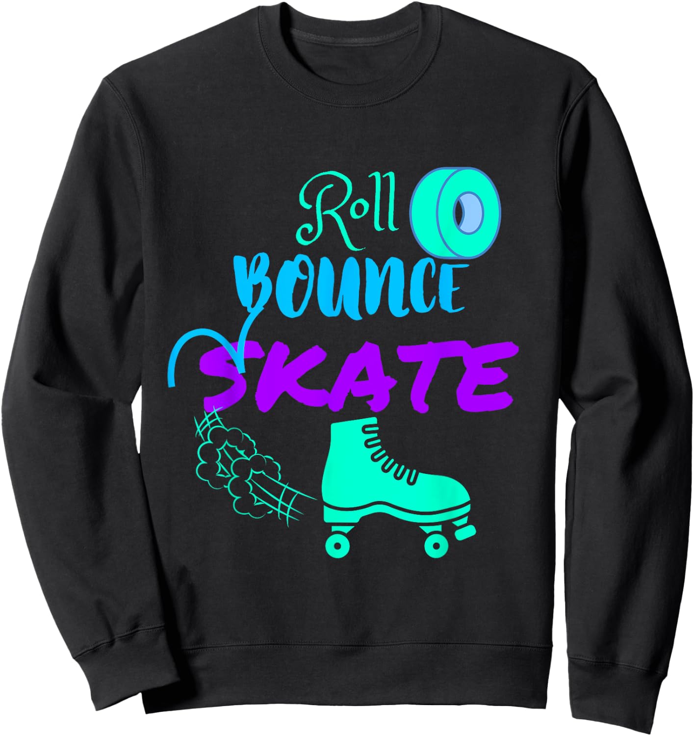 Roll Bounce Skate | Rollerskating Sweatshirt - Sweatshirt | Black