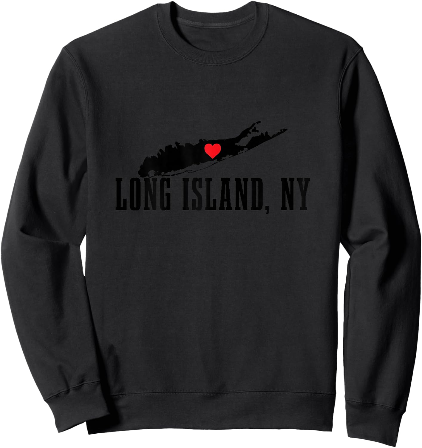 Long Island New York NY Vintage USA America Souvenir Sweatshirt - Sweatshirt | Black