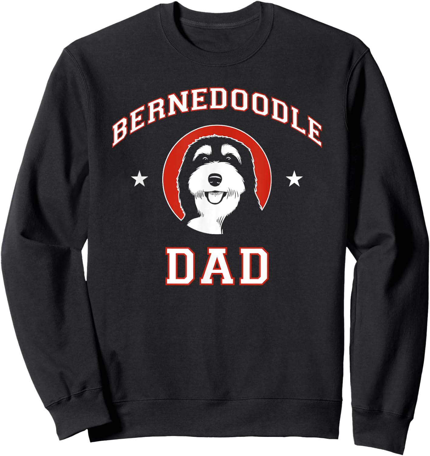 Bernedoodle Dad Dog Father Men Women Kids Sweatshirt - Sweatshirt | Black