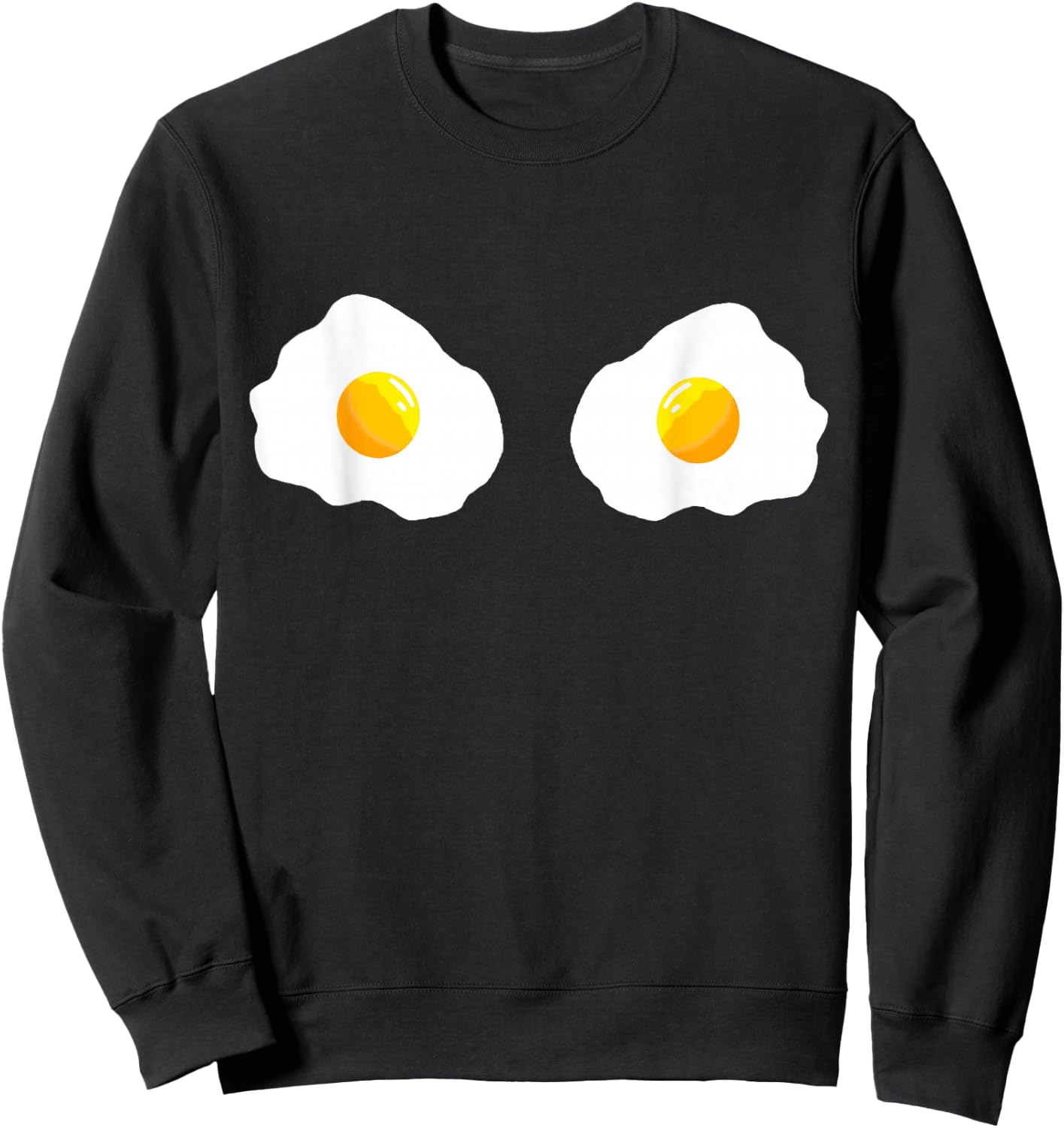Fried Egg Bra Bikini Eggs Funny Fried Egg Costume Sweatshirt - Sweatshirt | Black