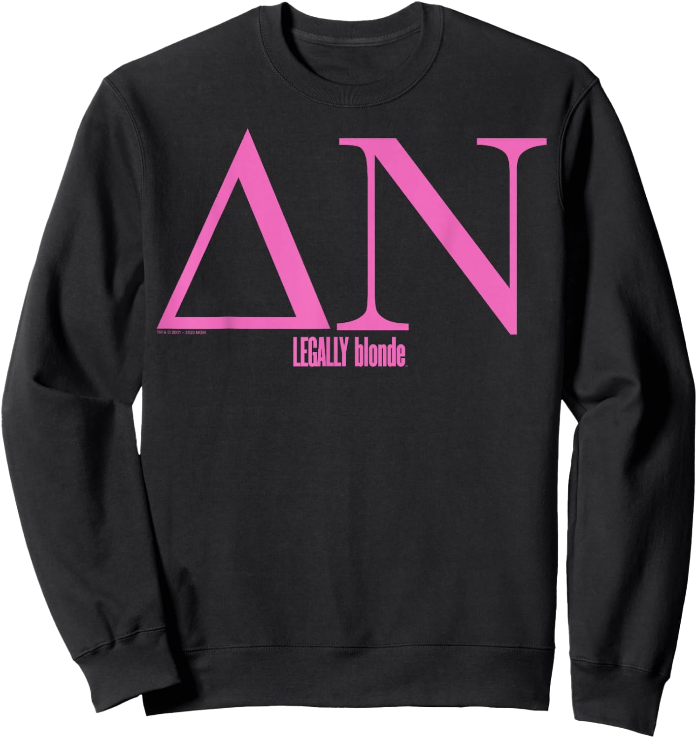 Legally Blonde Delta Nu Greek Letters Small Sweatshirt - Sweatshirt | Black