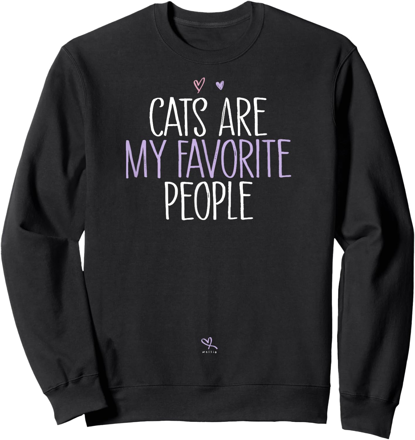 Funny Cats Are My Favourite People Sweatshirt - Sweatshirt | Black