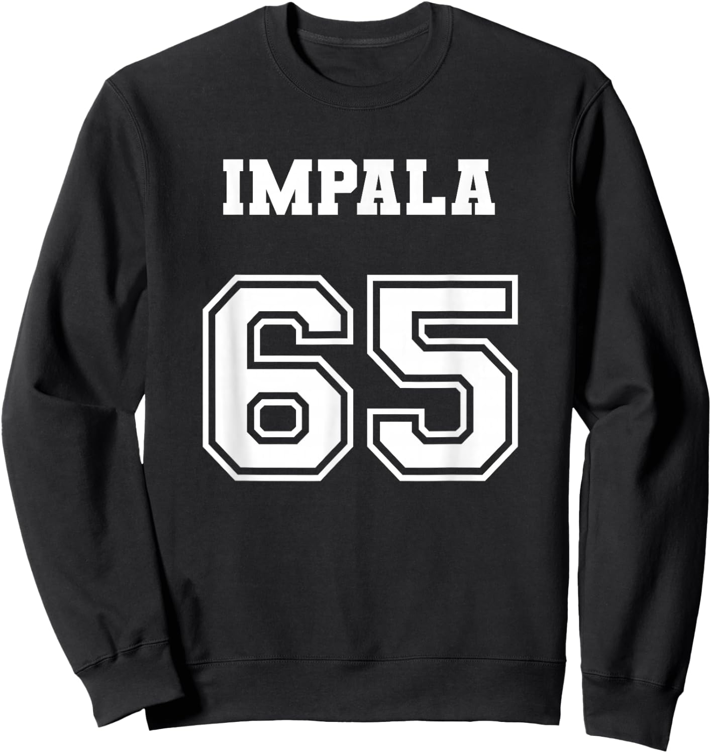 Style 65 1965 Impala Old School Lowrider Jersey Sweatshirt - Sweatshirt | Black