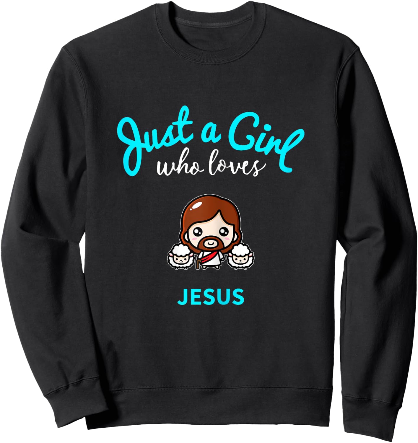 Jesus Shirt for Girls | Kids Jesus Sweatshirt - Sweatshirt | Black