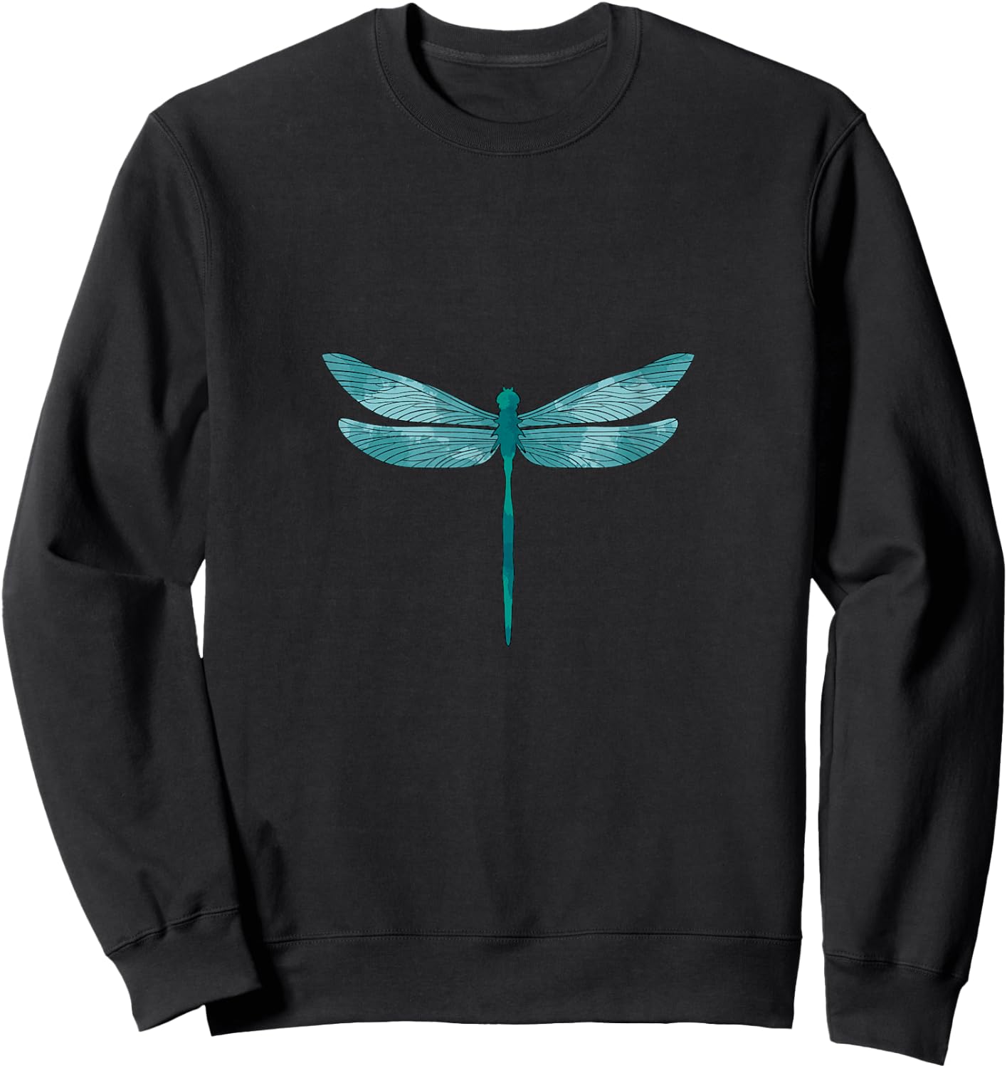 Insect Gifts & Dragonfly -Adults Black Dragonfly Small Classic Fit Short Sleeve Sweatshirt - Sweatshirt | Black