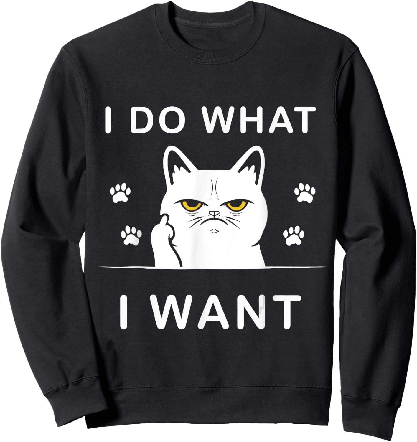I do what I want cat funny with my cat funny cat Sweatshirt - Sweatshirt | Black