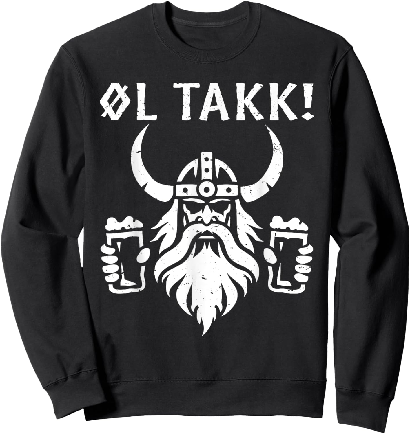 Ol Takk Norway Aka Viking Mer Ol Norge Nordic Scandinavian Sweatshirt - Sweatshirt | Black