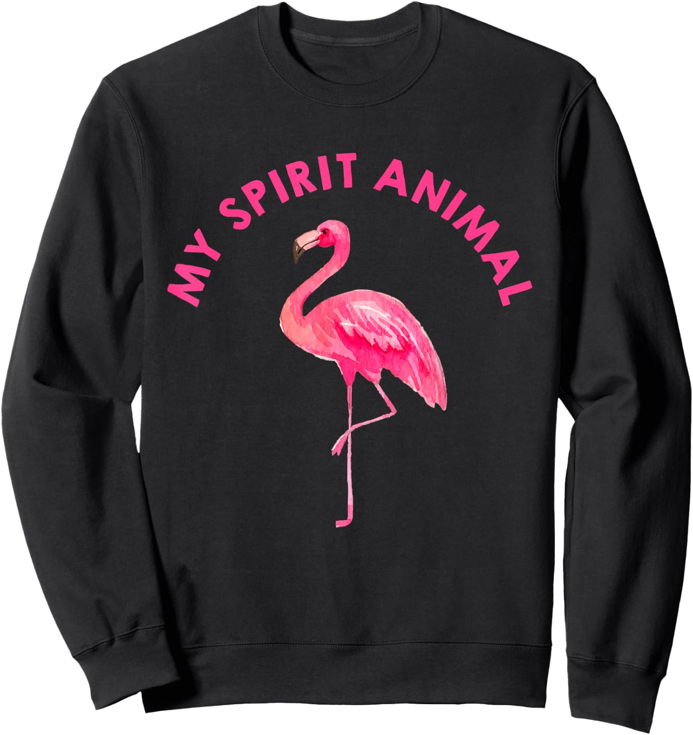 Flamingo Spirit Animal - Cute Flamingo Lover Sweatshirt - Sweatshirt | Black