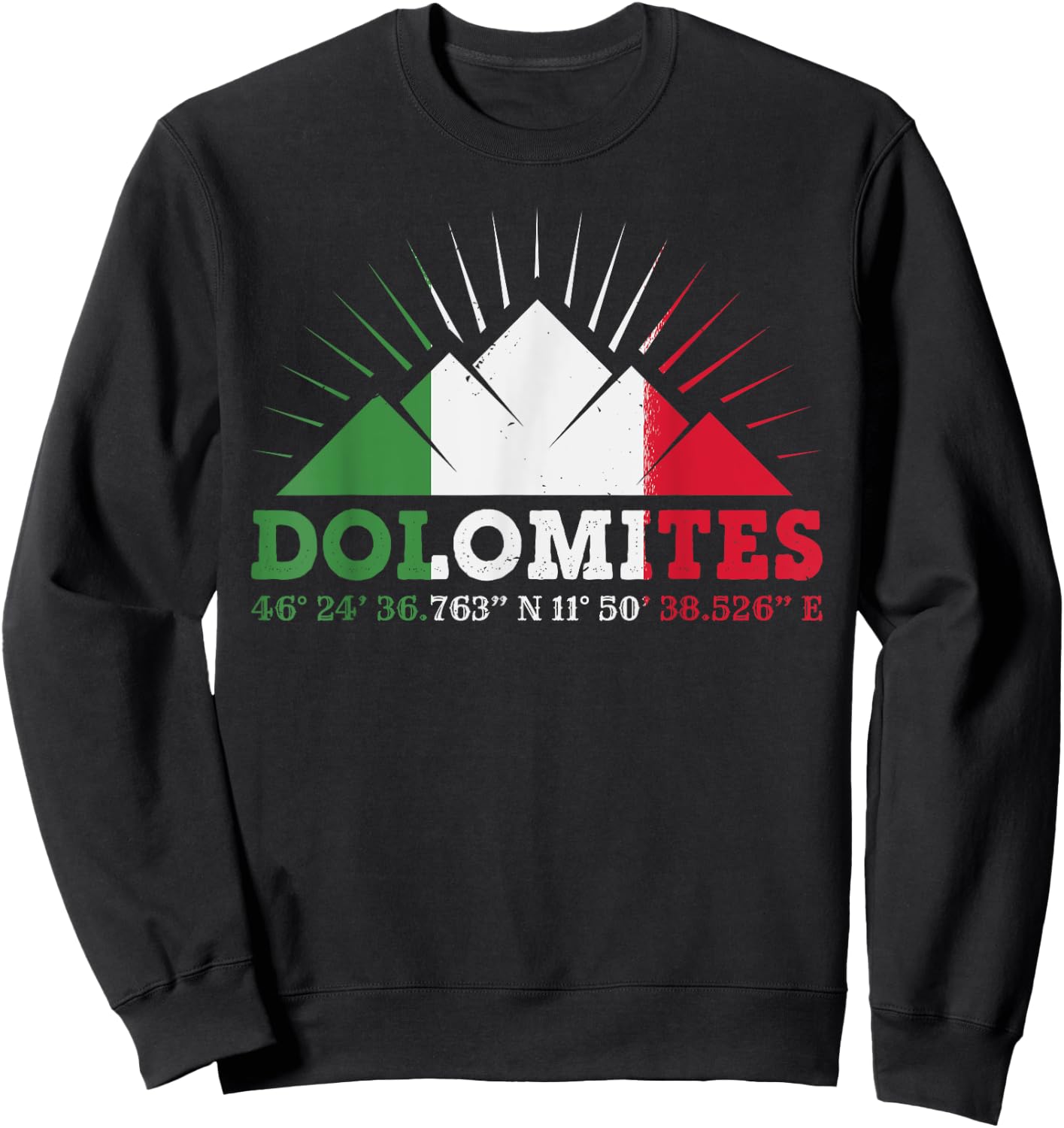 Dolomites Nature Outdoor Italy Sweatshirt - Sweatshirt | Black