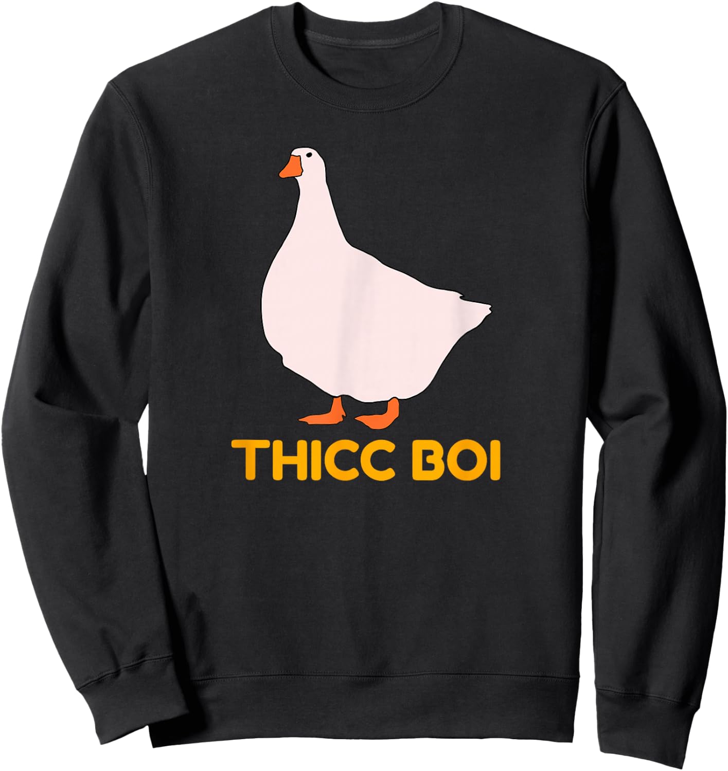 Funny Chunky Animal Chonky Goose Thicc Boi Sweatshirt - Sweatshirt | Black
