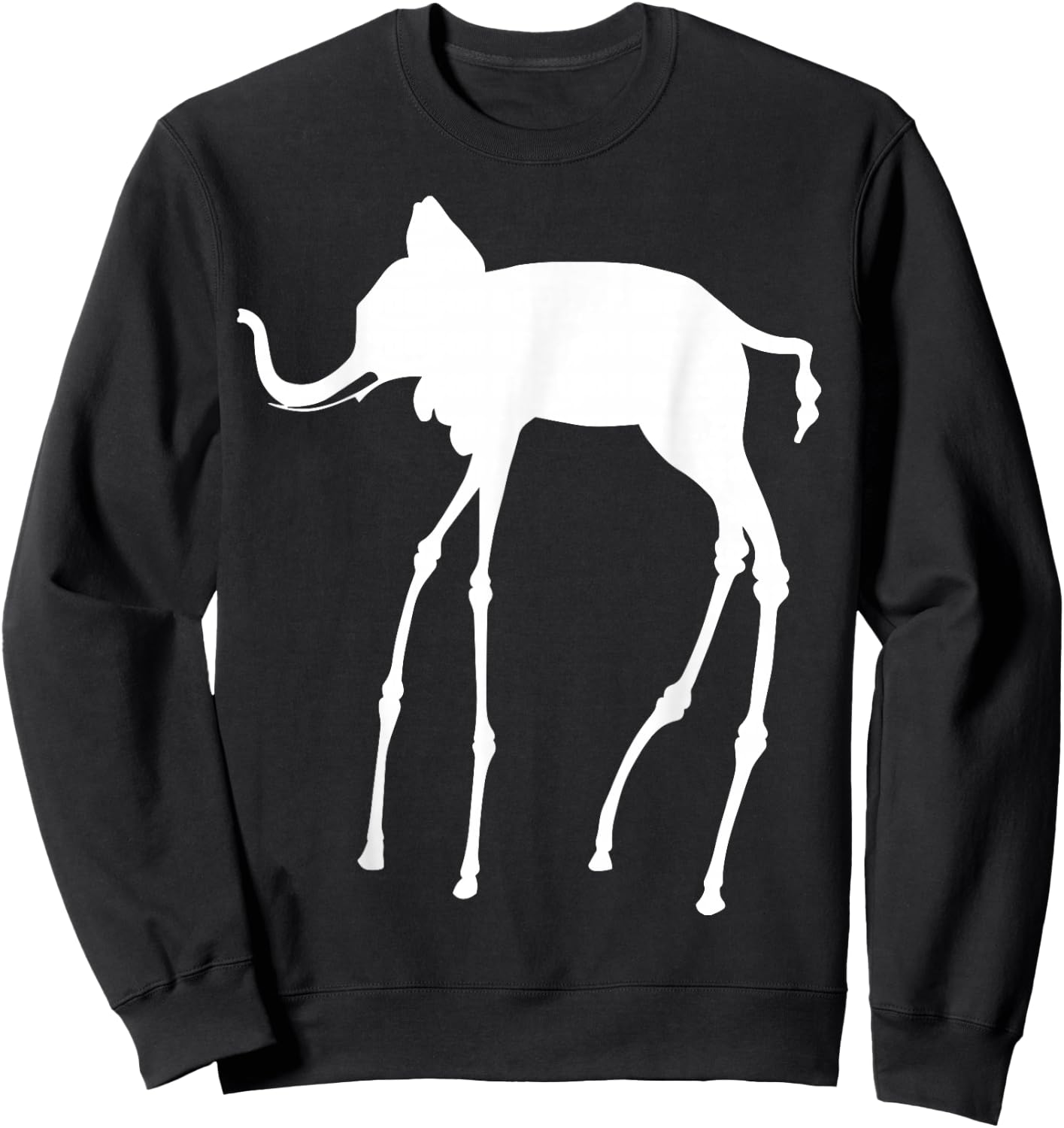 The Elephant by Dali Sweatshirt - Sweatshirt | Black